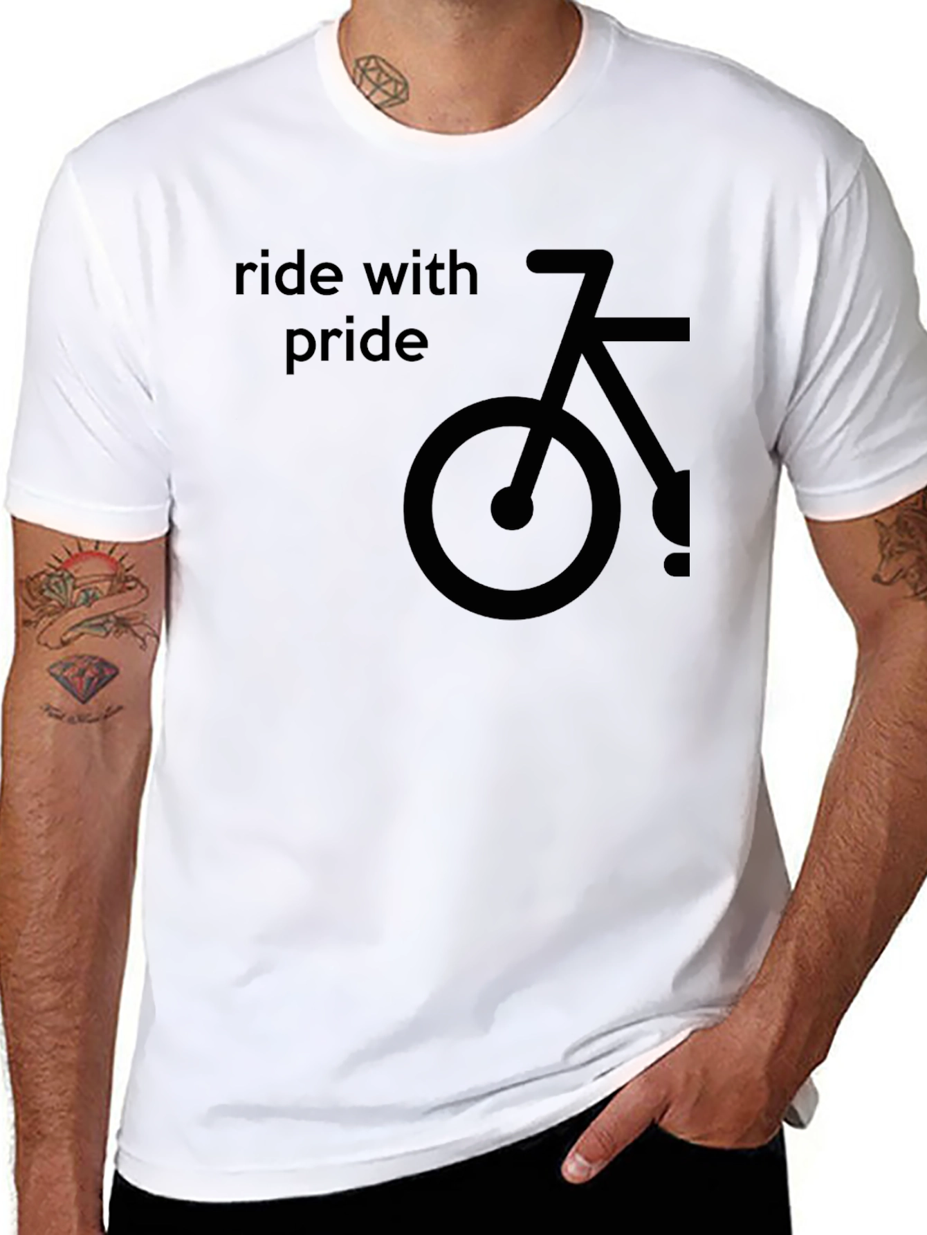 Ride with Pride Black Graphic Tee