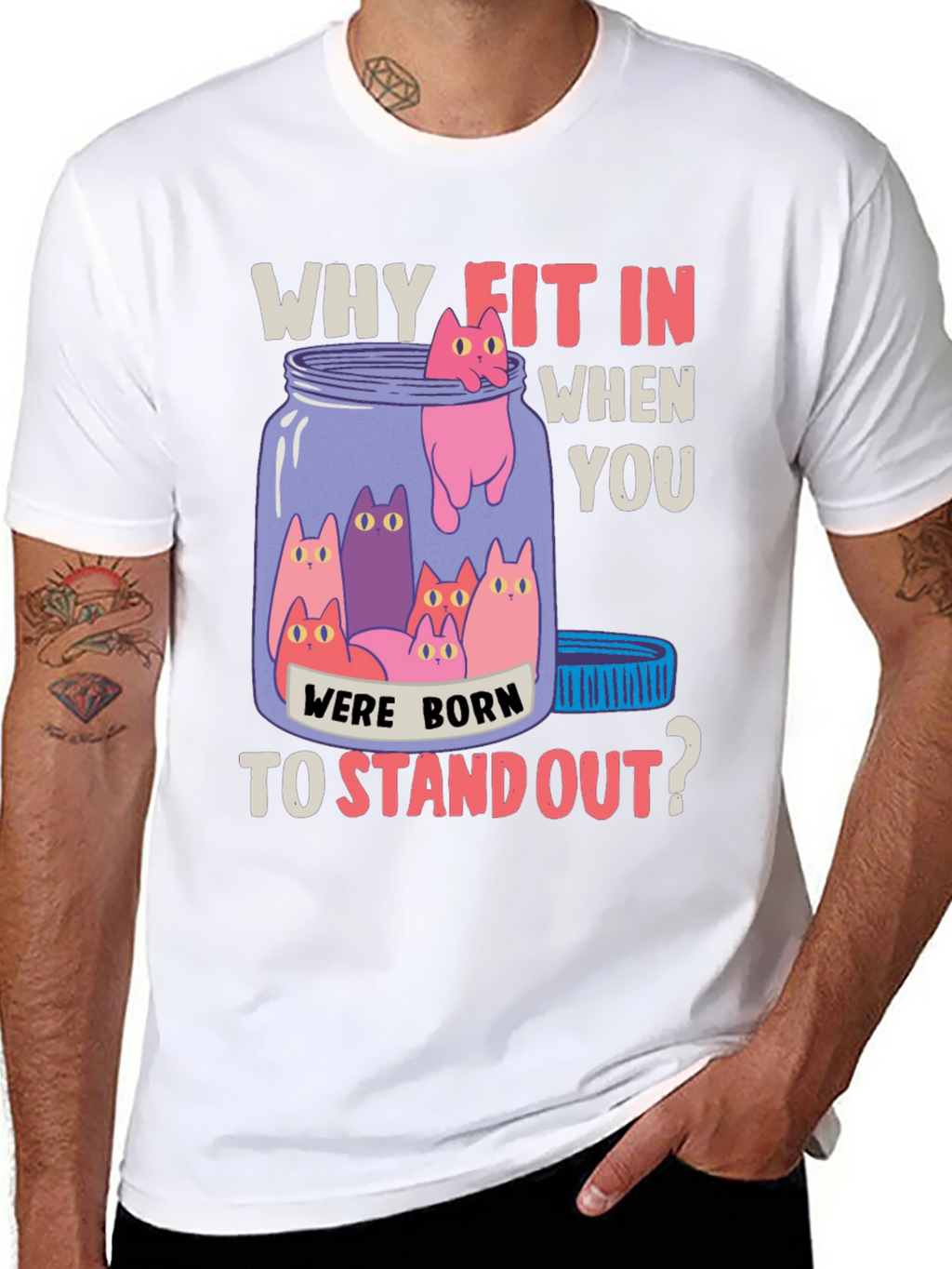 Why Fit In Cat T-Shirt