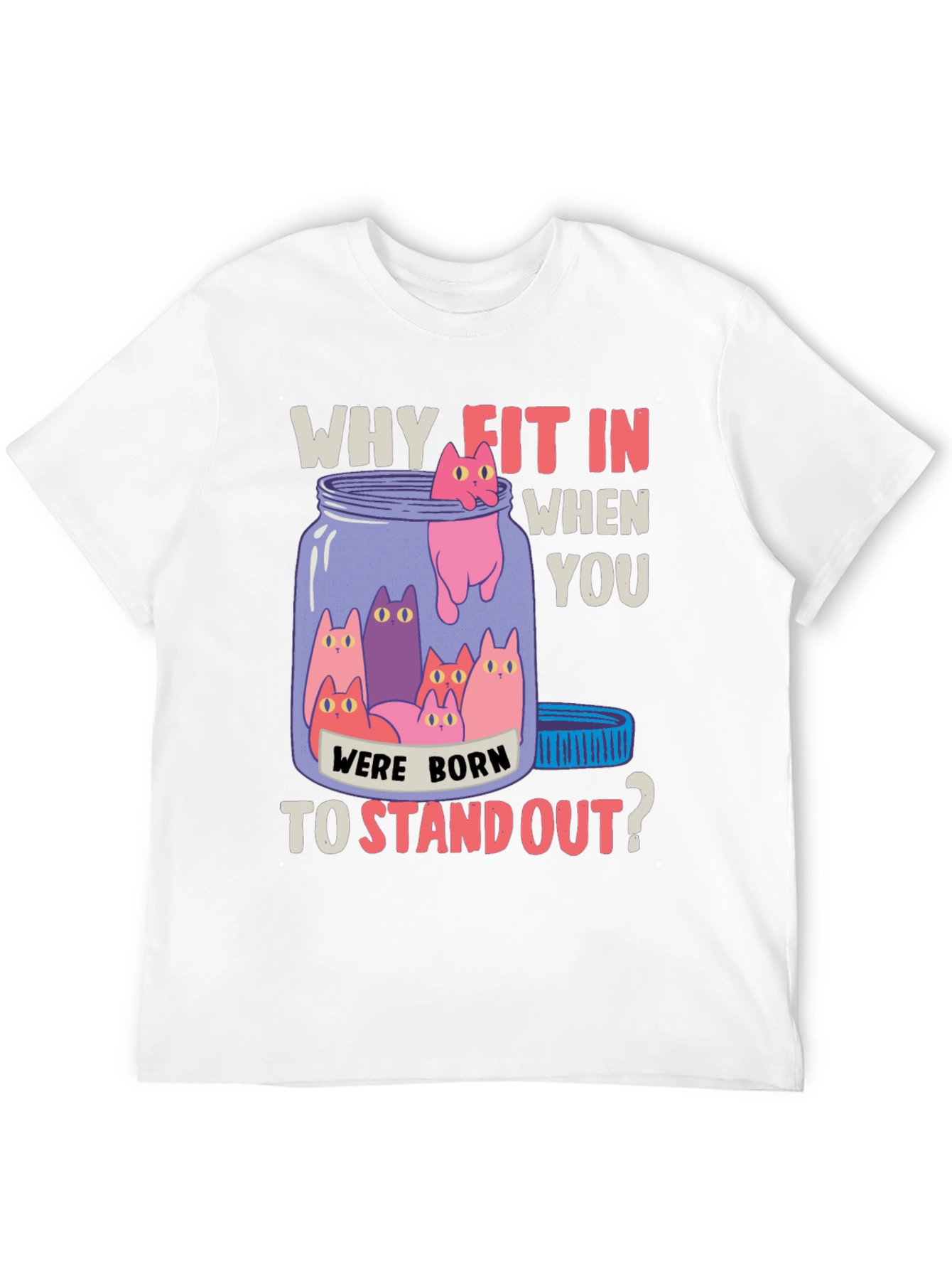 Why Fit In Cat T-Shirt