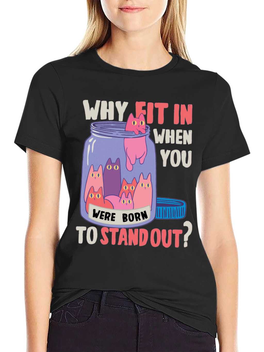 Why Fit In Cat T-Shirt