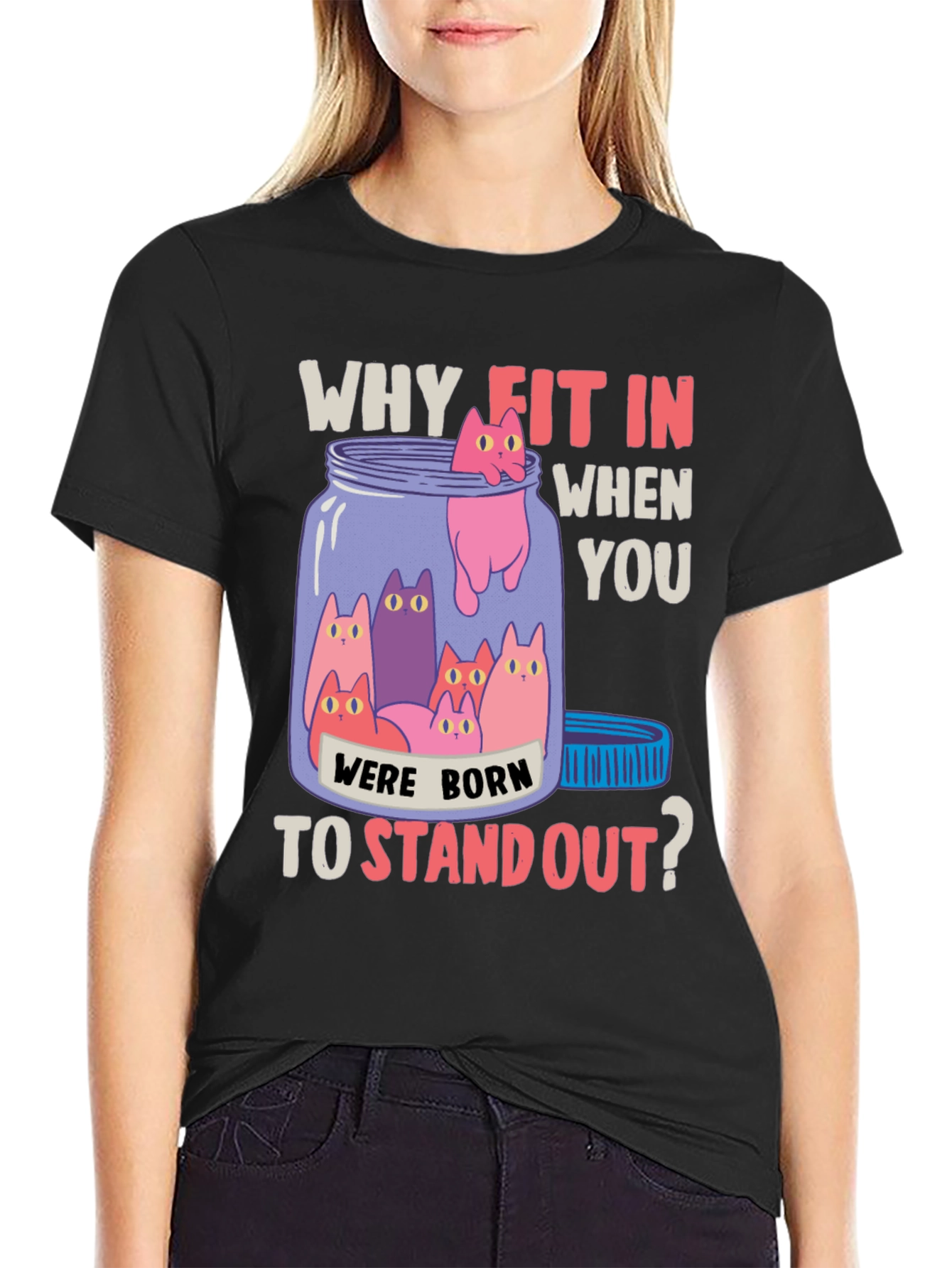 Why Fit In Cat T-Shirt