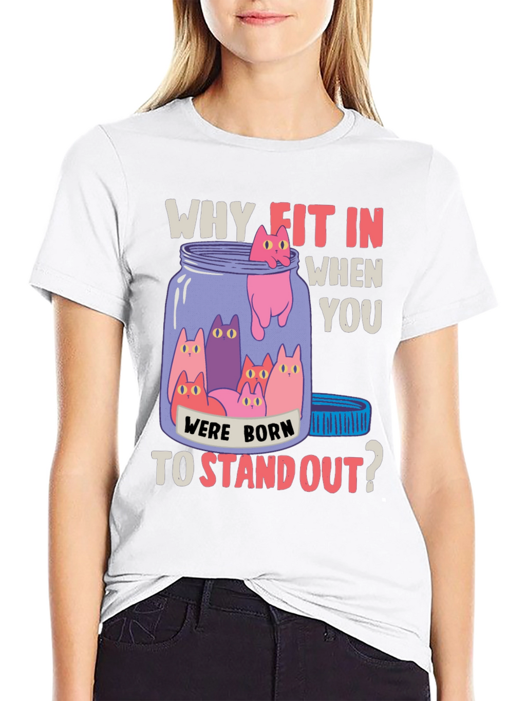 Why Fit In Cat T-Shirt