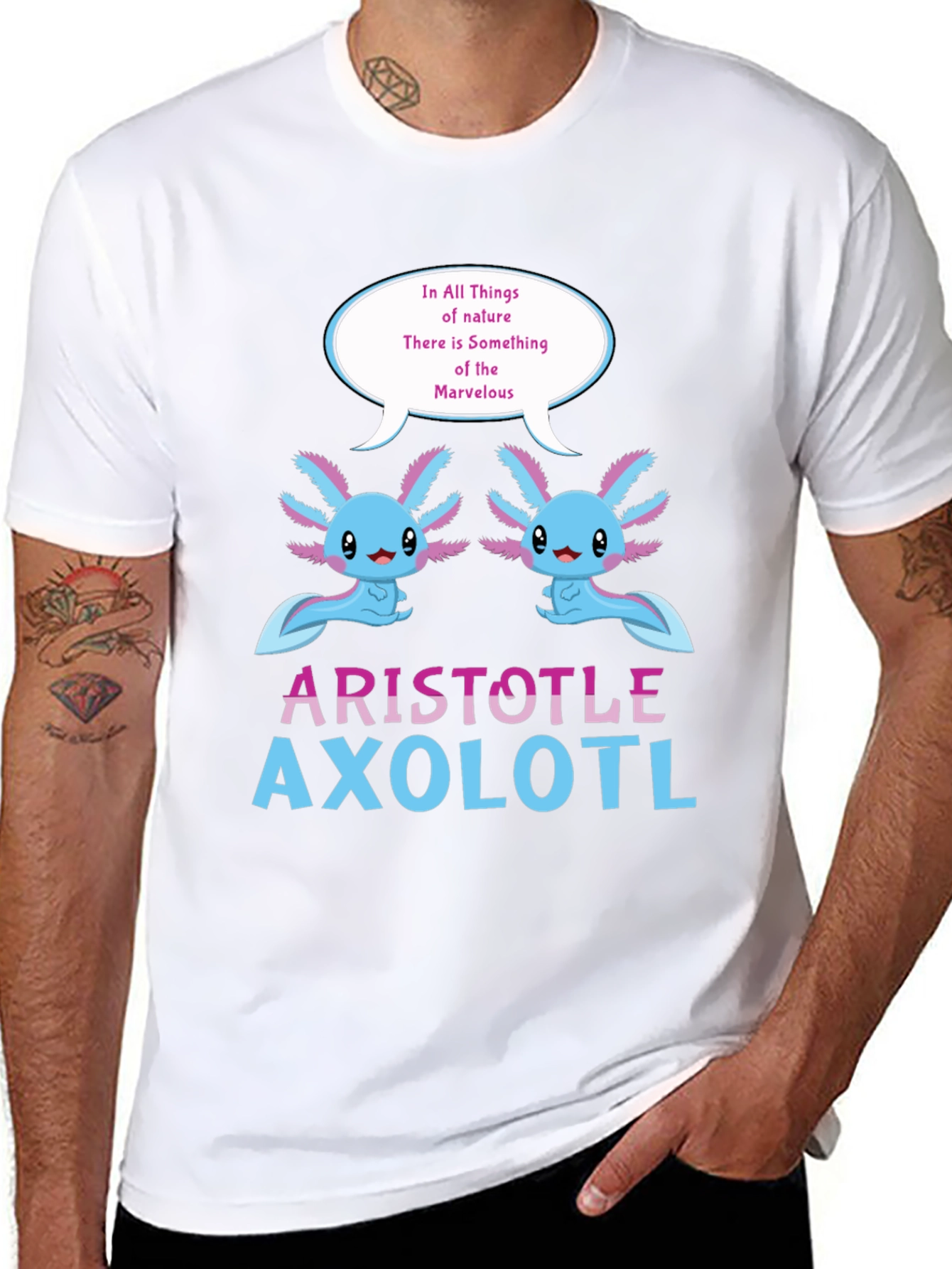 Aristotle Axolotl T-Shirt - Natures Marvel