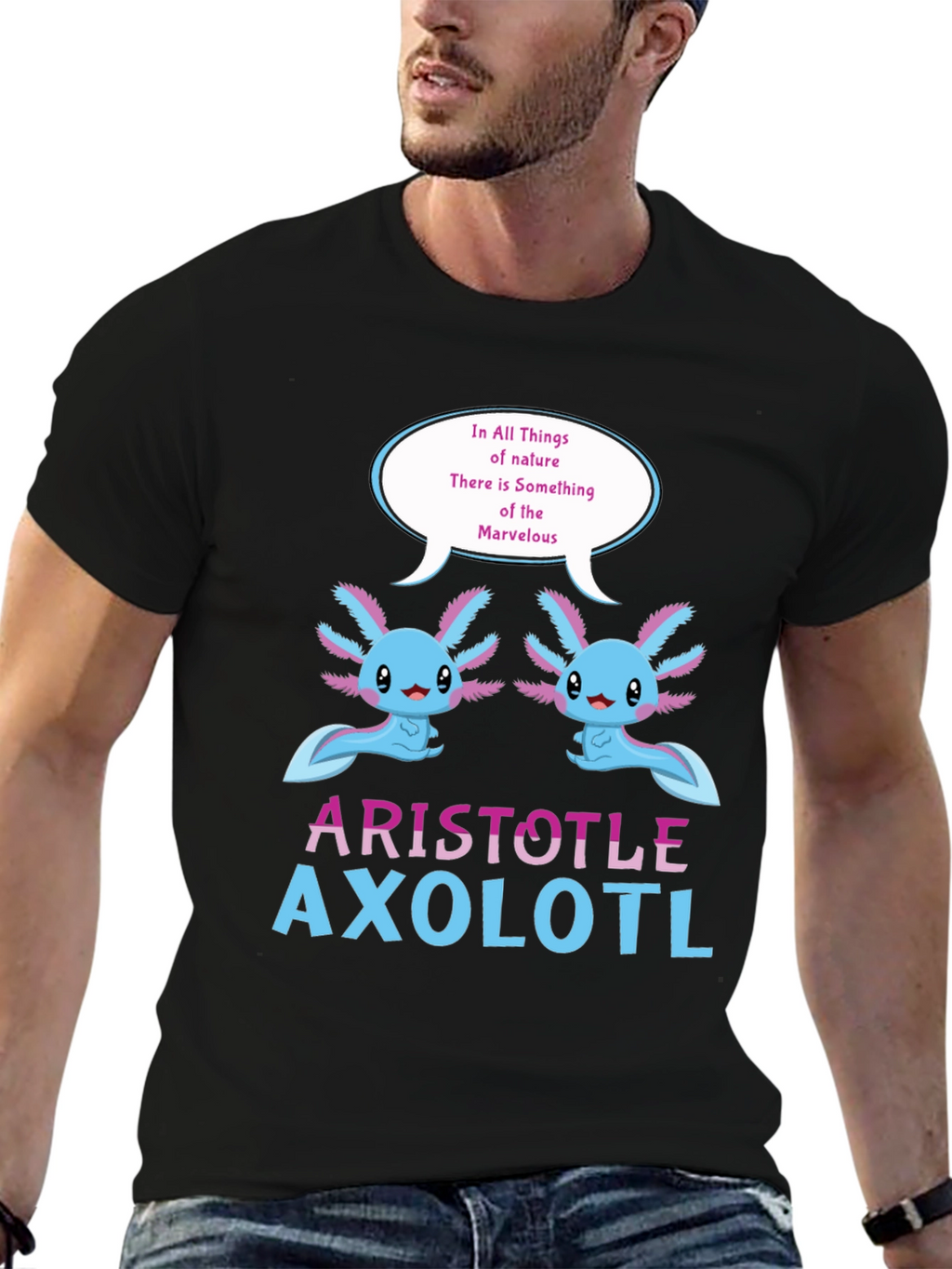 Aristotle Axolotl T-Shirt - Natures Marvel