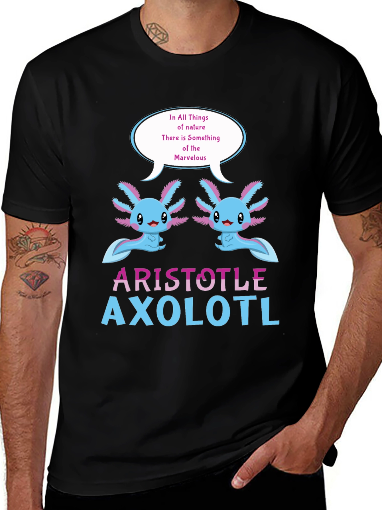 Aristotle Axolotl T-Shirt - Natures Marvel