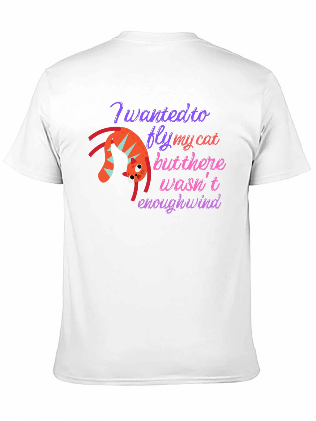 Funny Cat Flying T-Shirt - Whimsical Graphic Tee