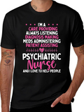 Psychiatric Nurse T-Shirt: Care Provider Appreciation Gift