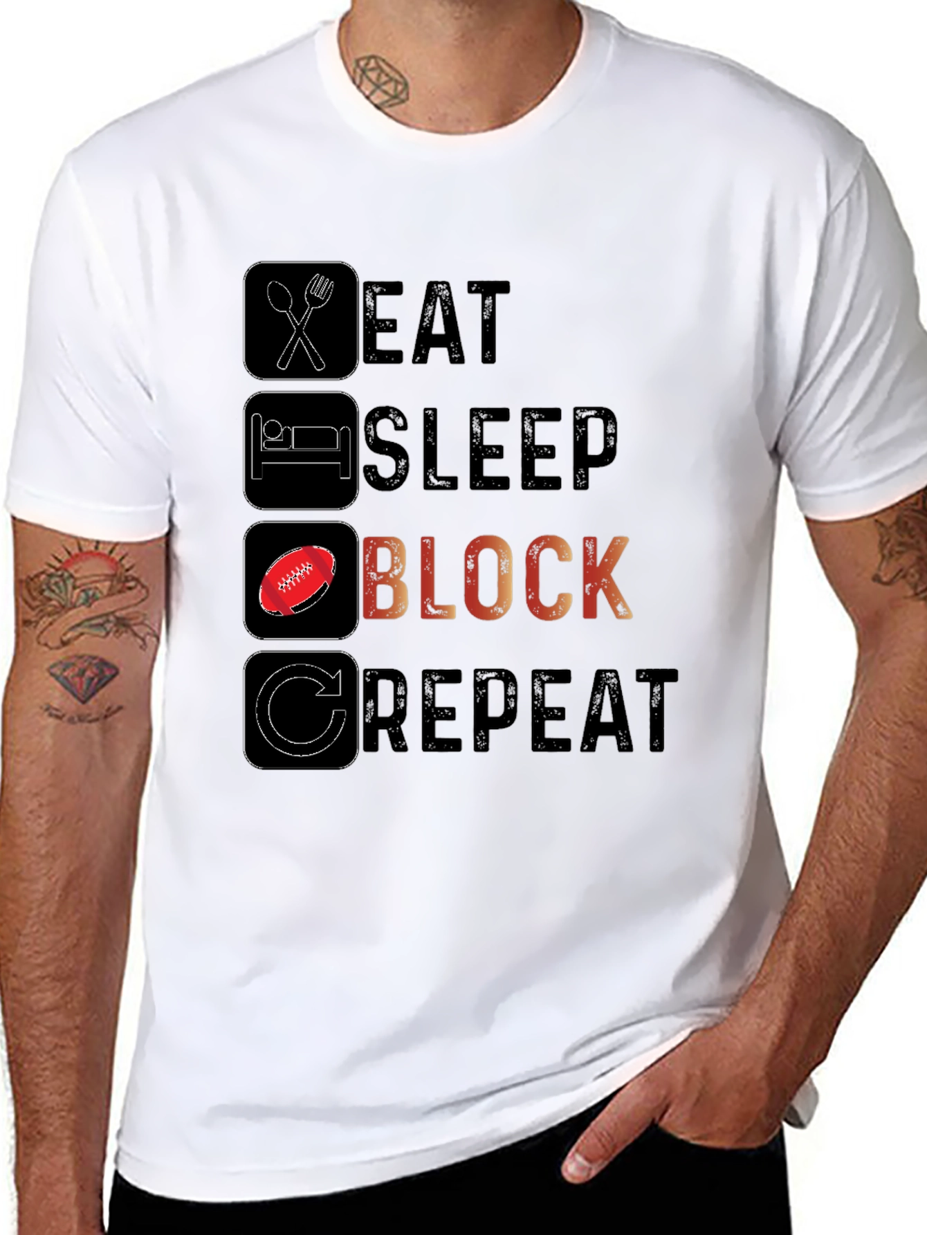 Eat Sleep Block Repeat T-Shirt