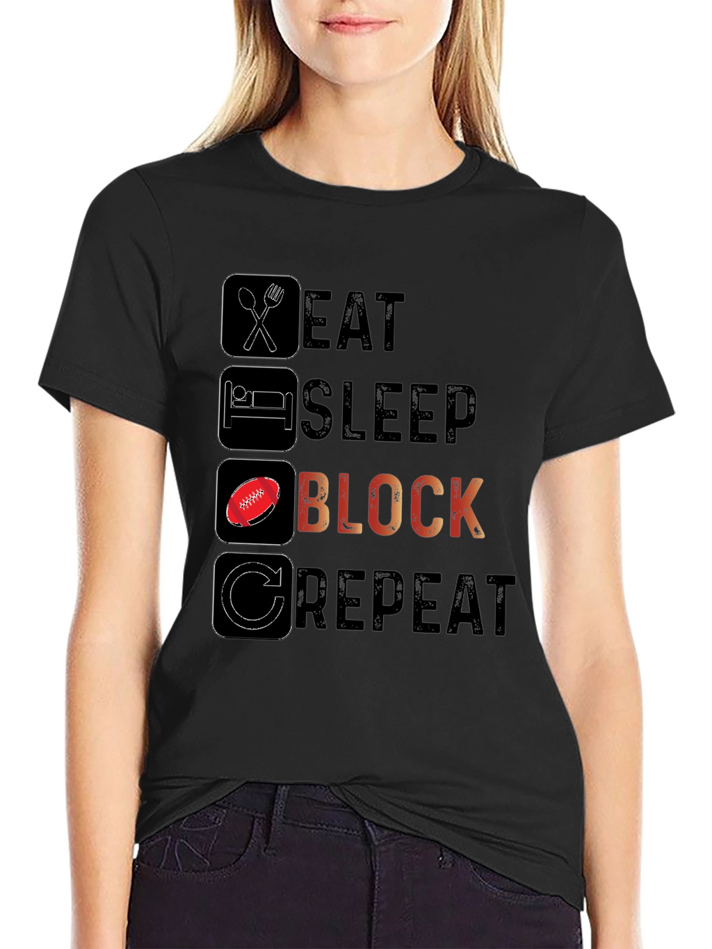 Eat Sleep Block Repeat T-Shirt