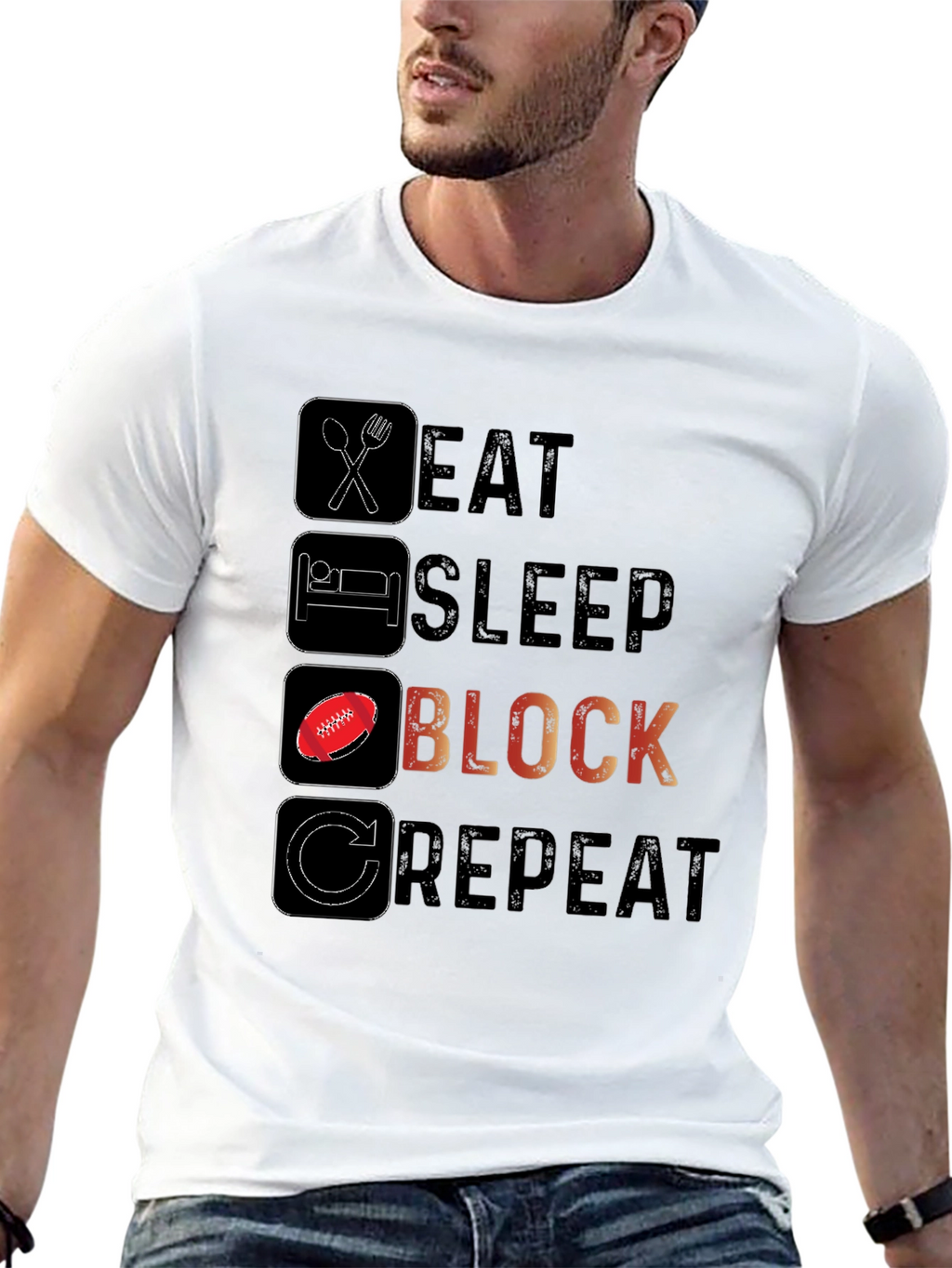 Eat Sleep Block Repeat T-Shirt