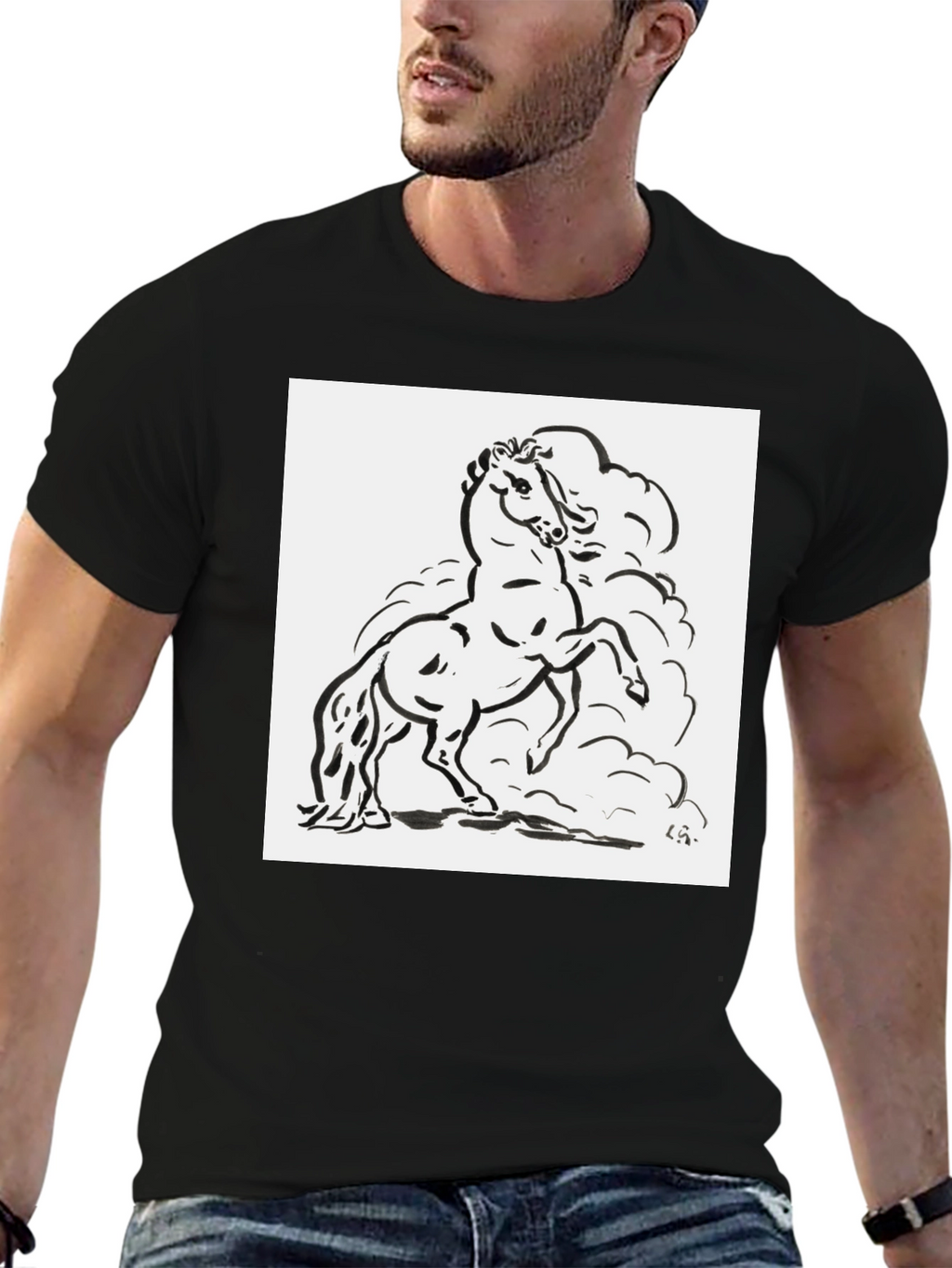 Black Horse Graphic Tee