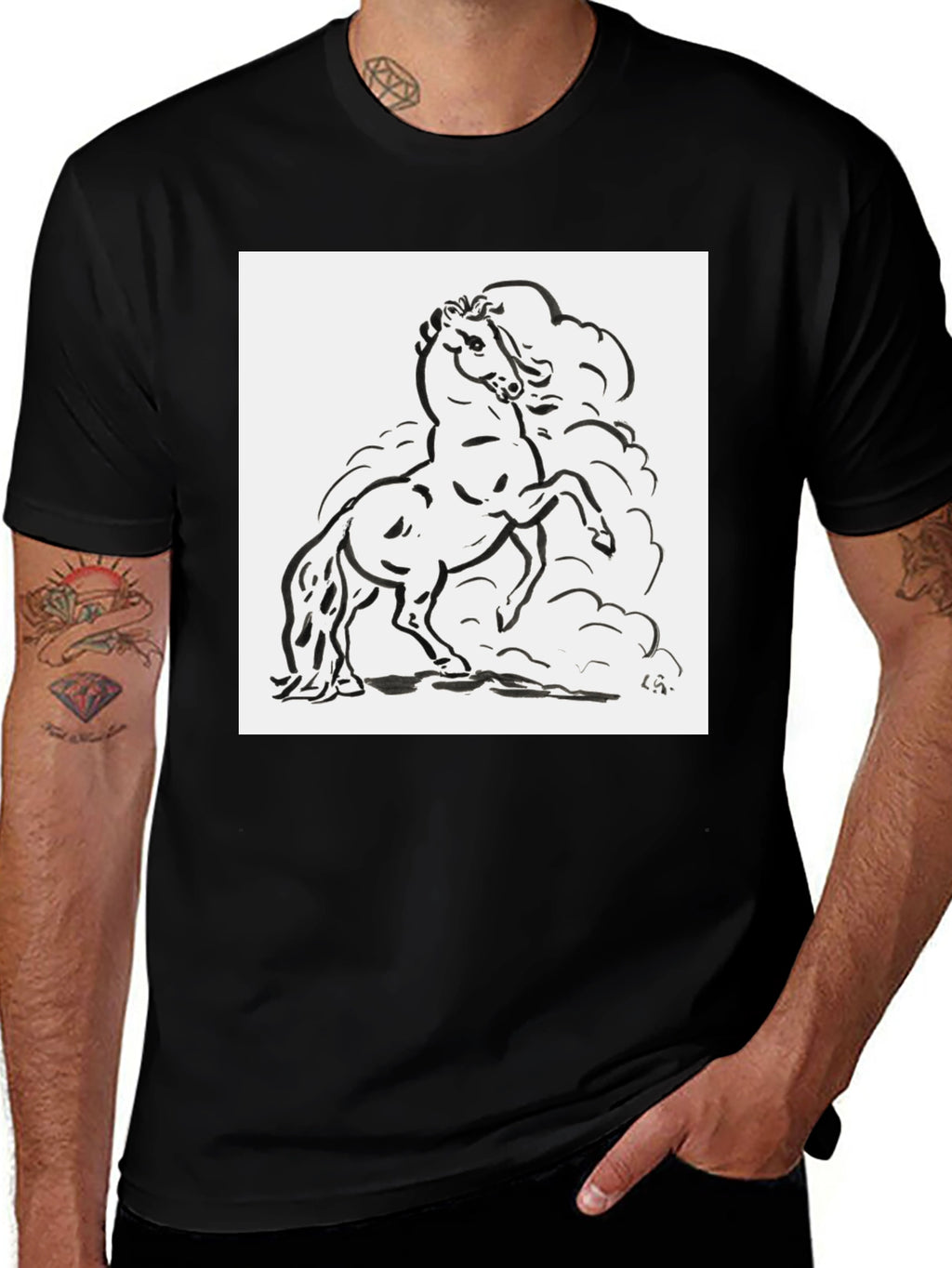 Black Horse Graphic Tee