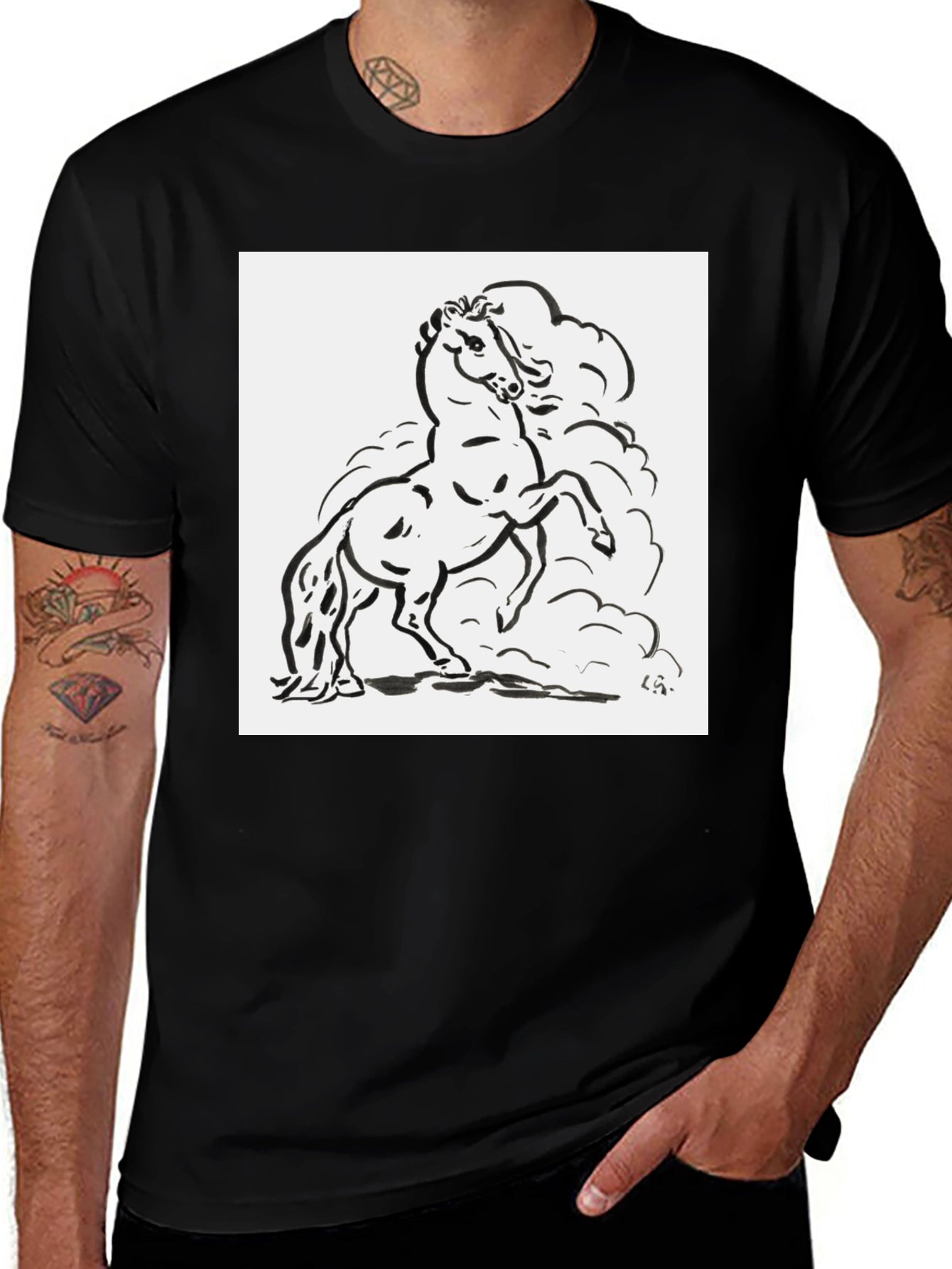 Black Horse Graphic Tee