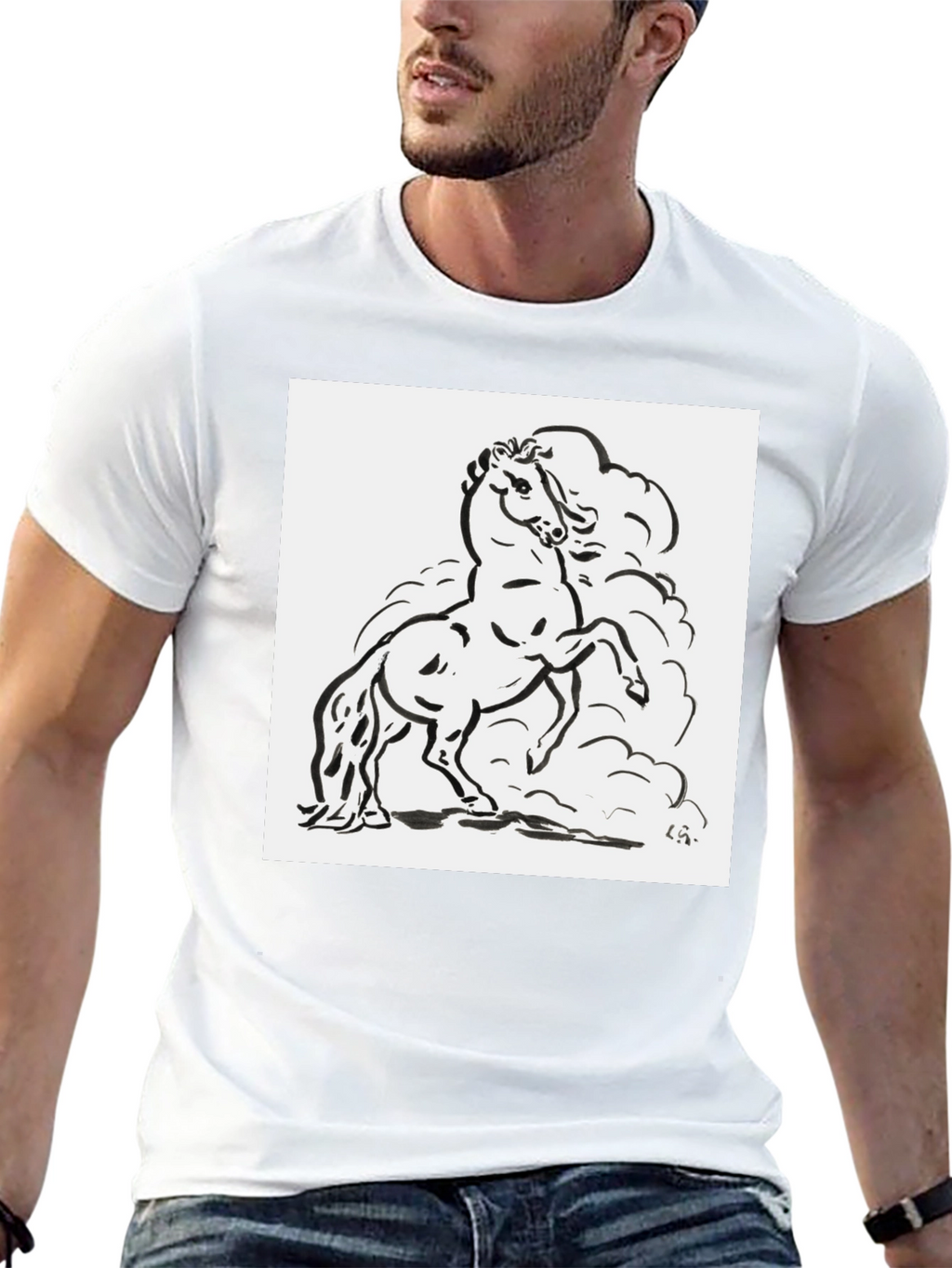 Black Horse Graphic Tee