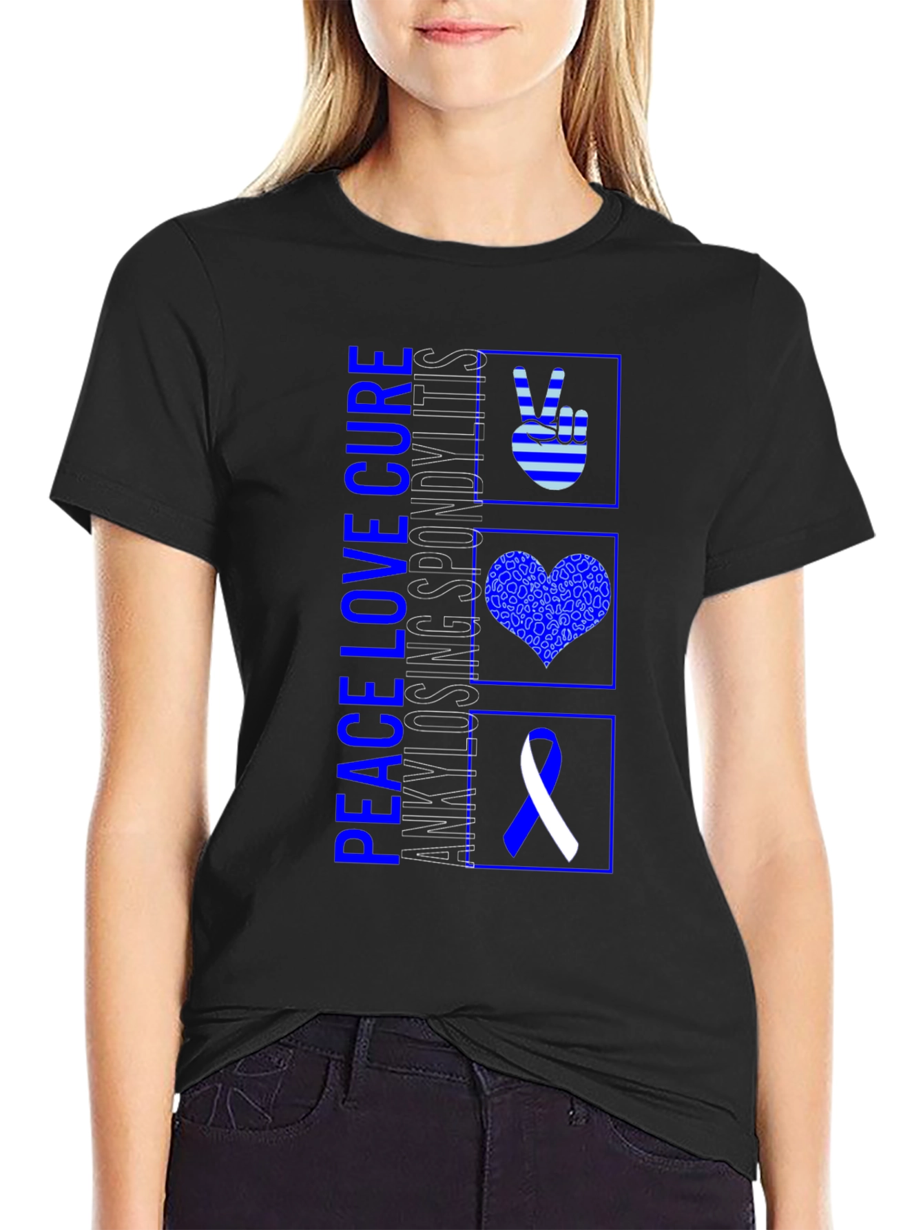 Peace Love Cure Awareness Tee