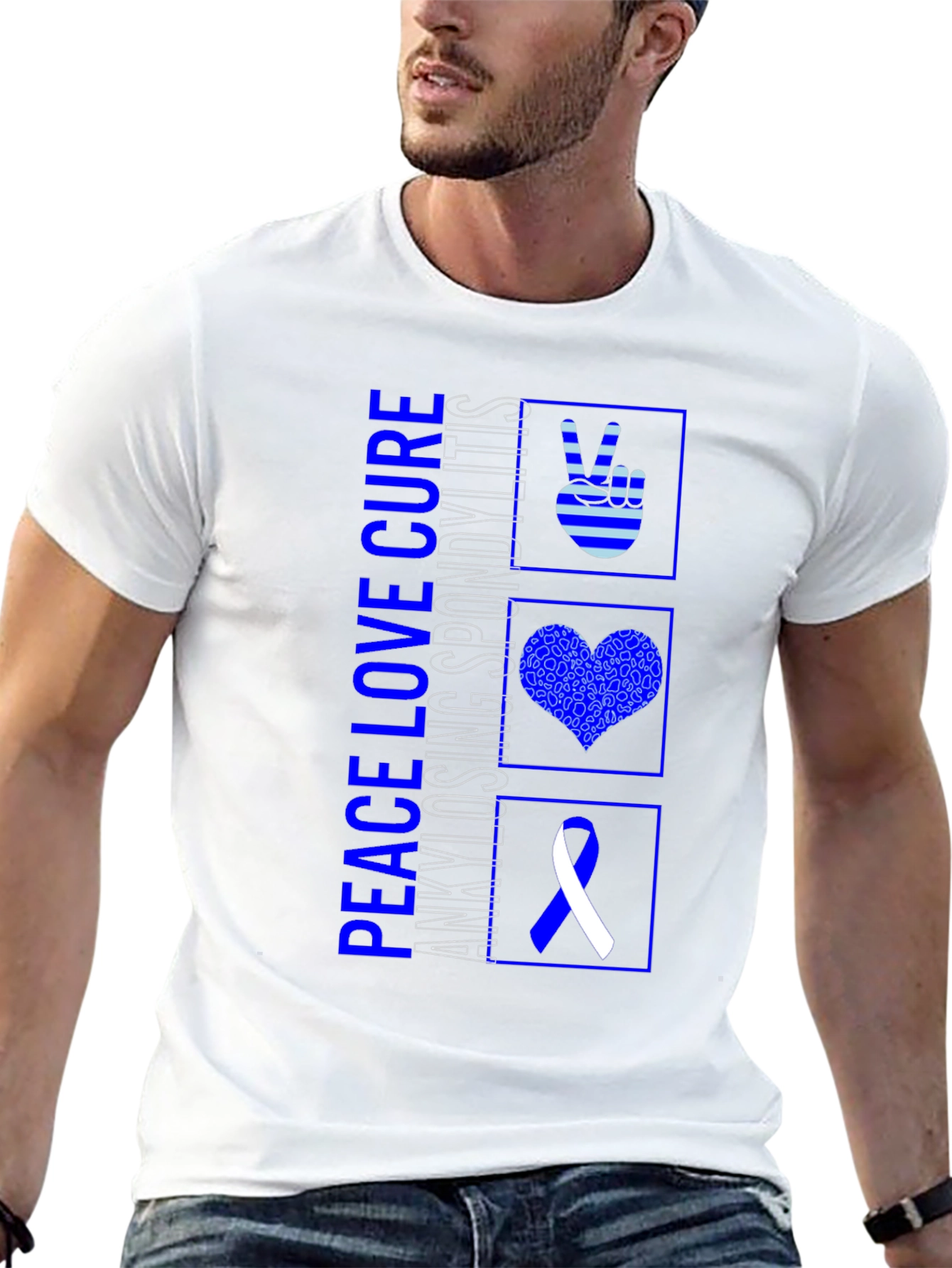Peace Love Cure Awareness Tee