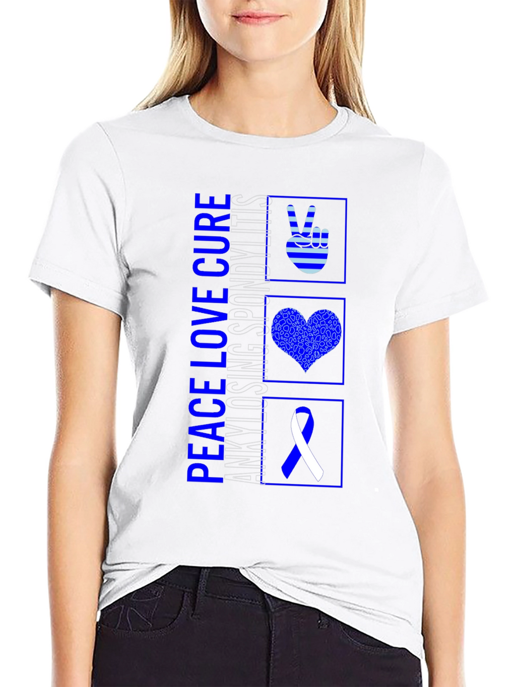 Peace Love Cure Awareness Tee