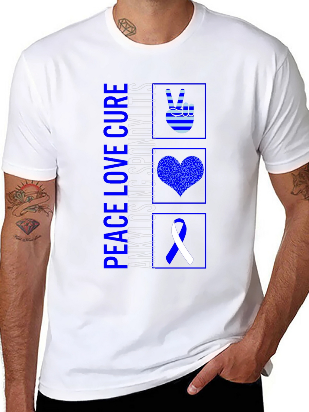 Peace Love Cure Awareness Tee