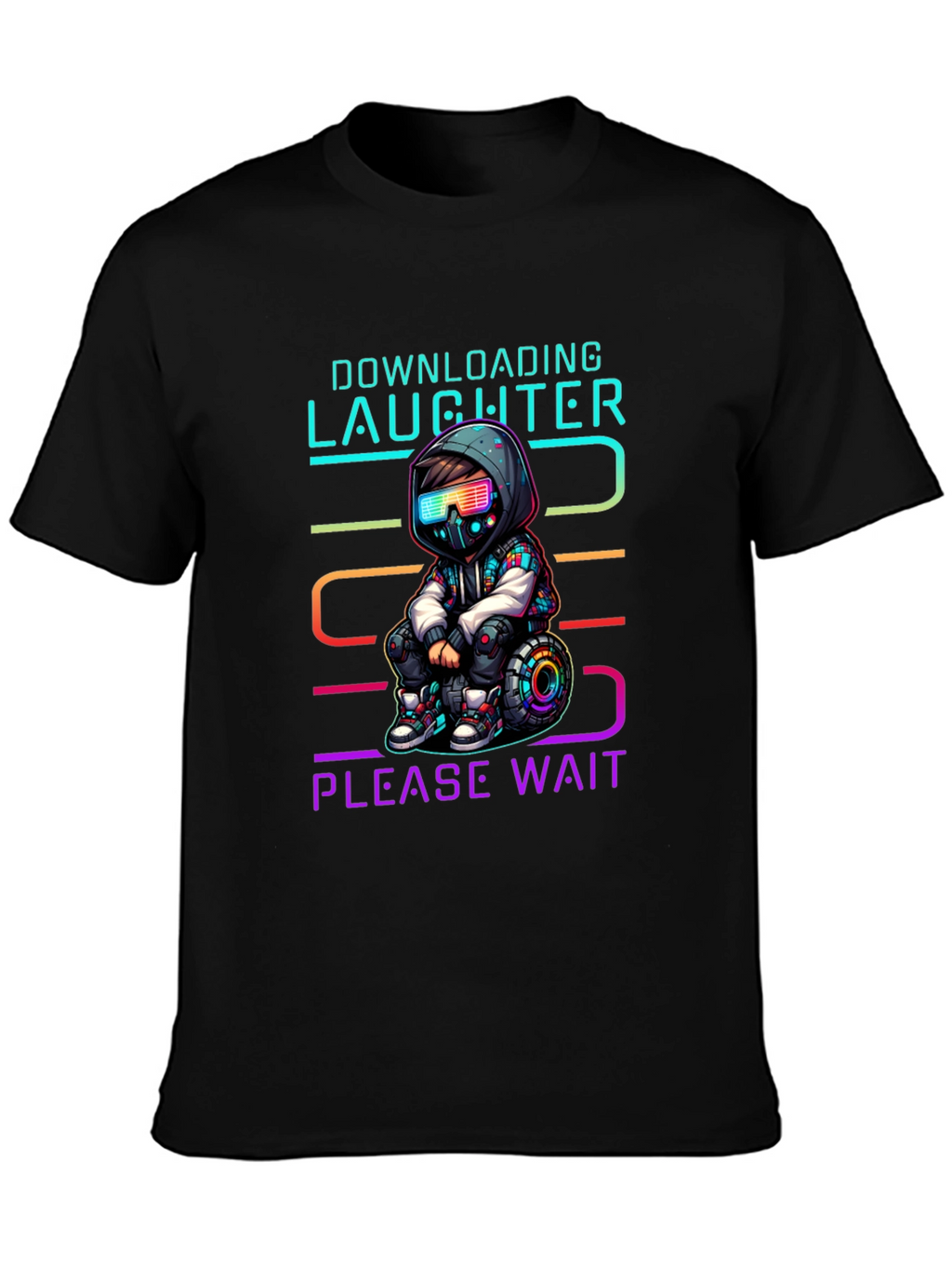 Downloading Laughter Graphic T-Shirt