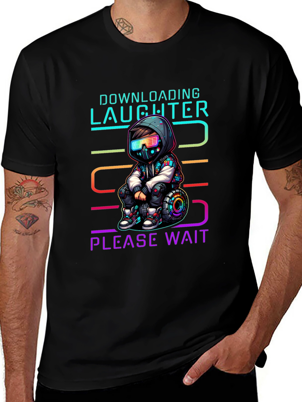 Downloading Laughter Graphic T-Shirt