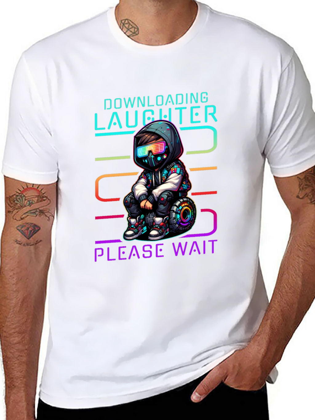 Downloading Laughter Graphic T-Shirt