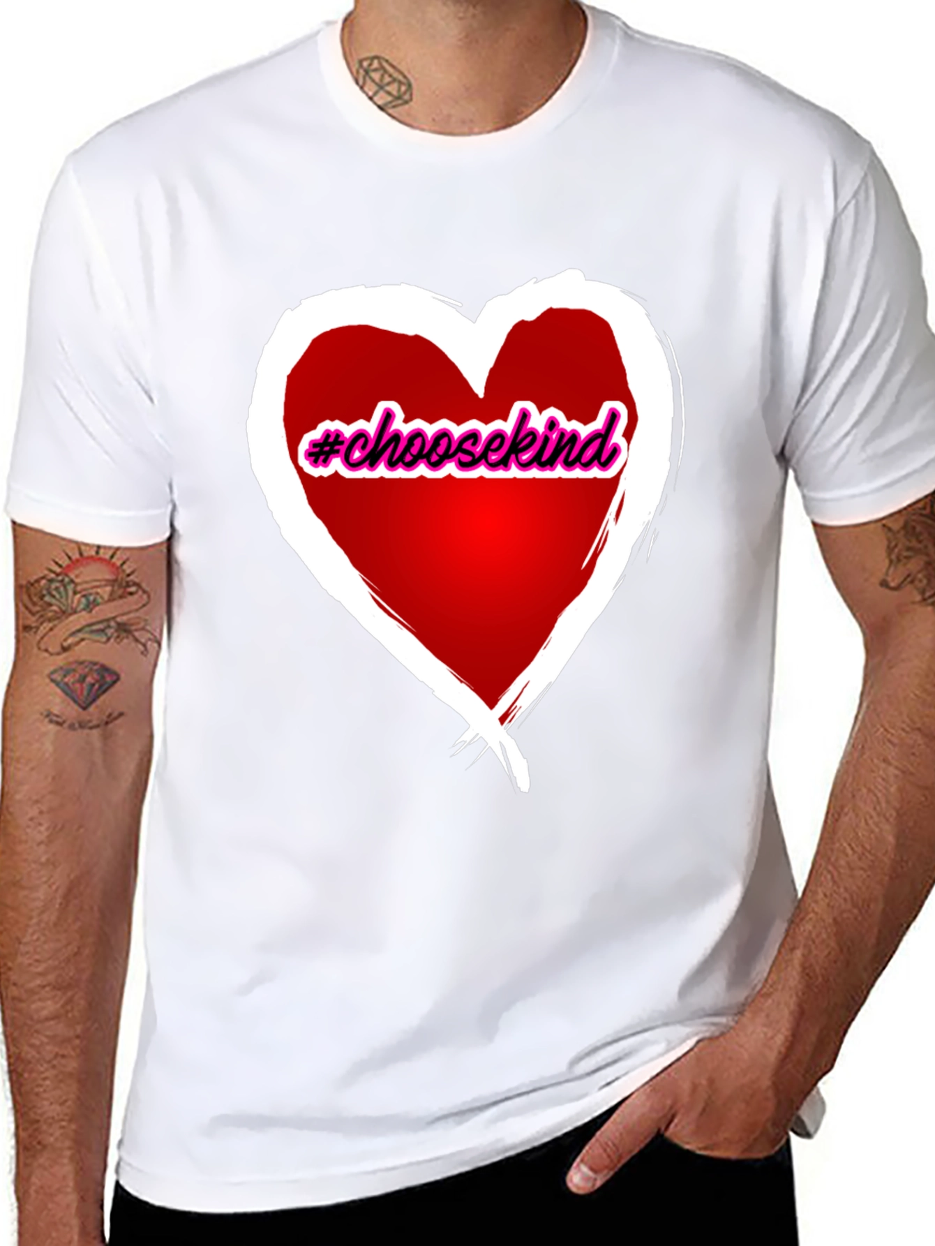 Choose Kind Heart Graphic T-Shirt