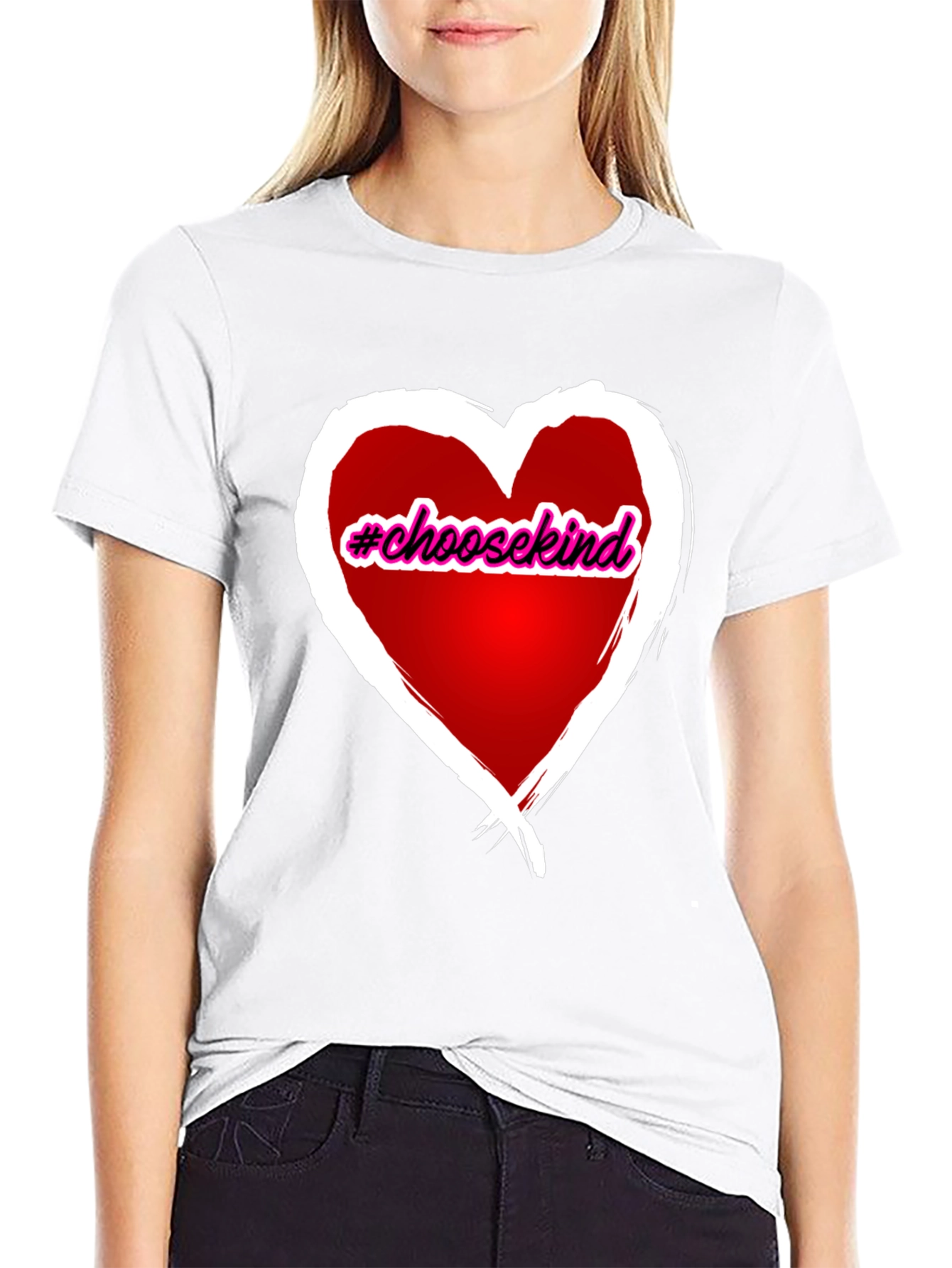 Choose Kind Heart Graphic T-Shirt