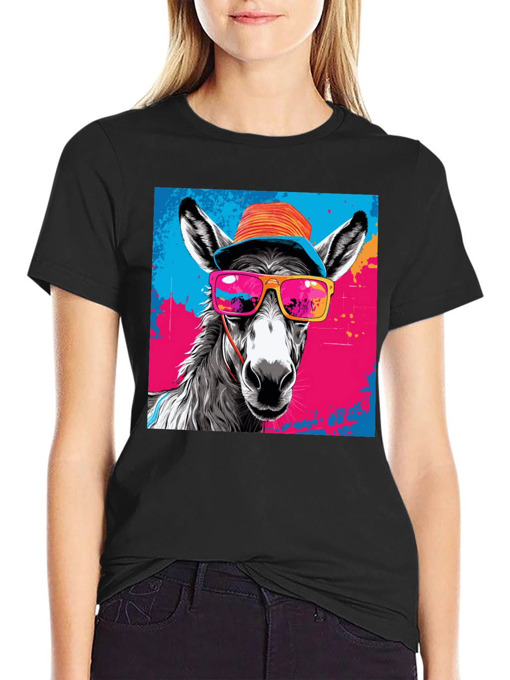 Cool Donkey Graphic Tee - Funky Animal Print Shirt