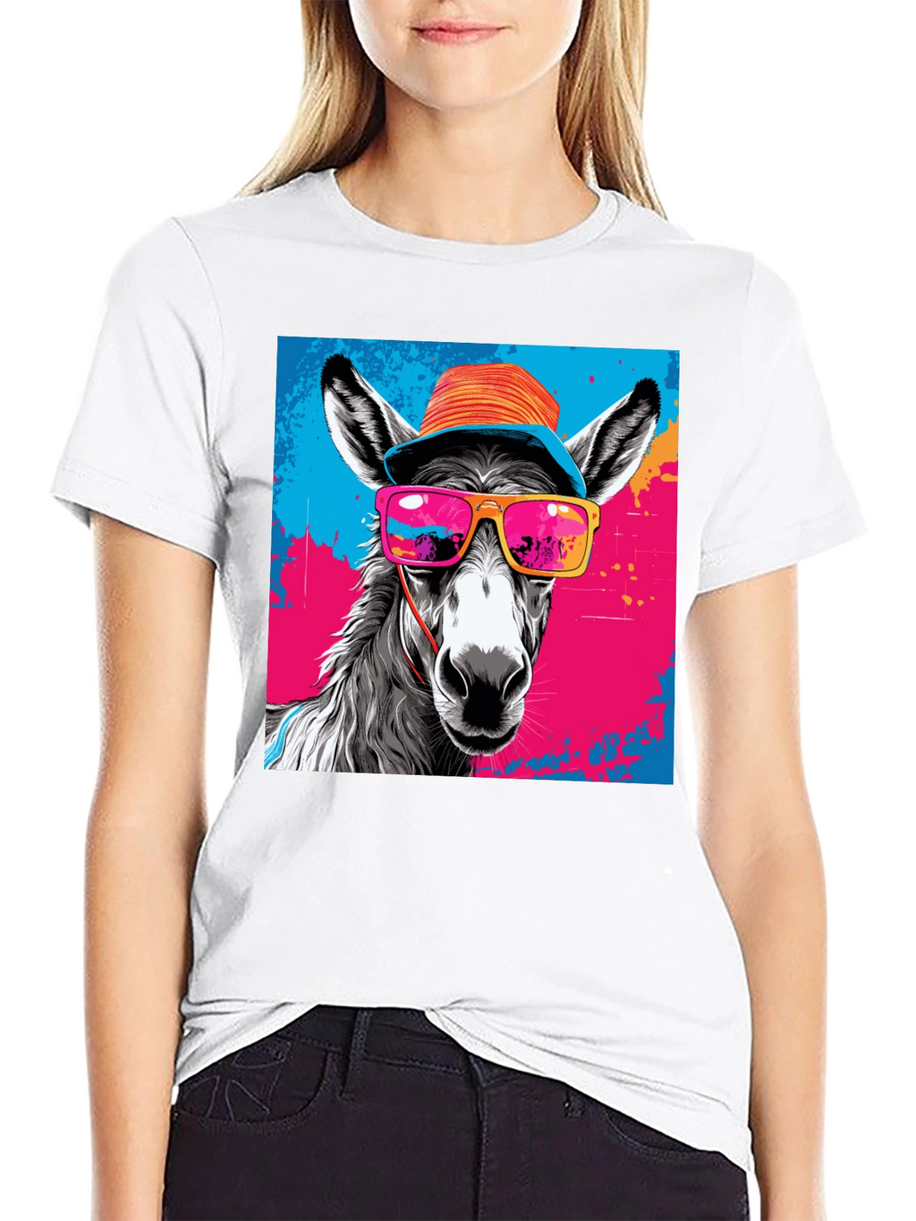 Cool Donkey Graphic Tee - Funky Animal Print Shirt