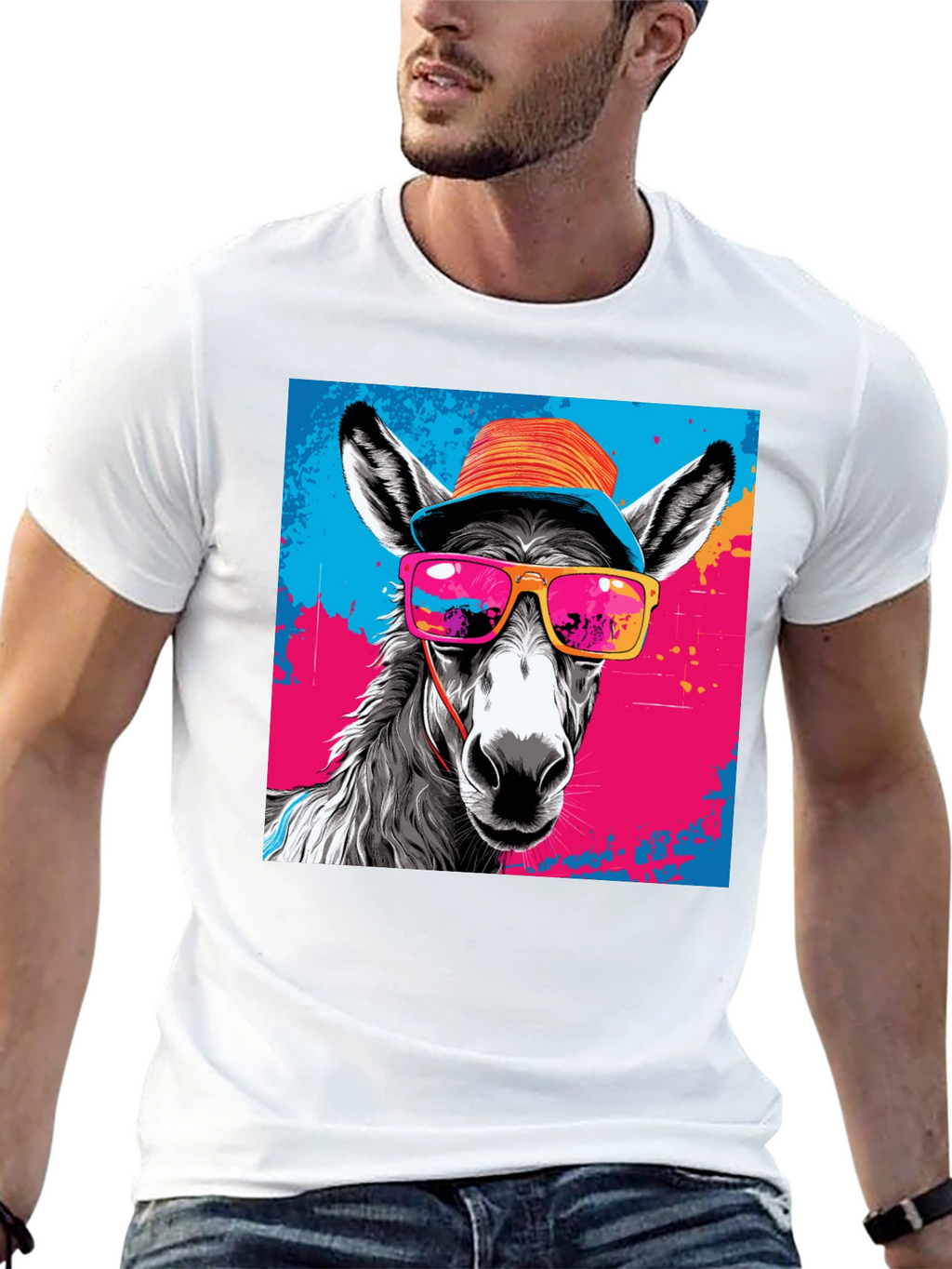 Cool Donkey Graphic Tee - Funky Animal Print Shirt