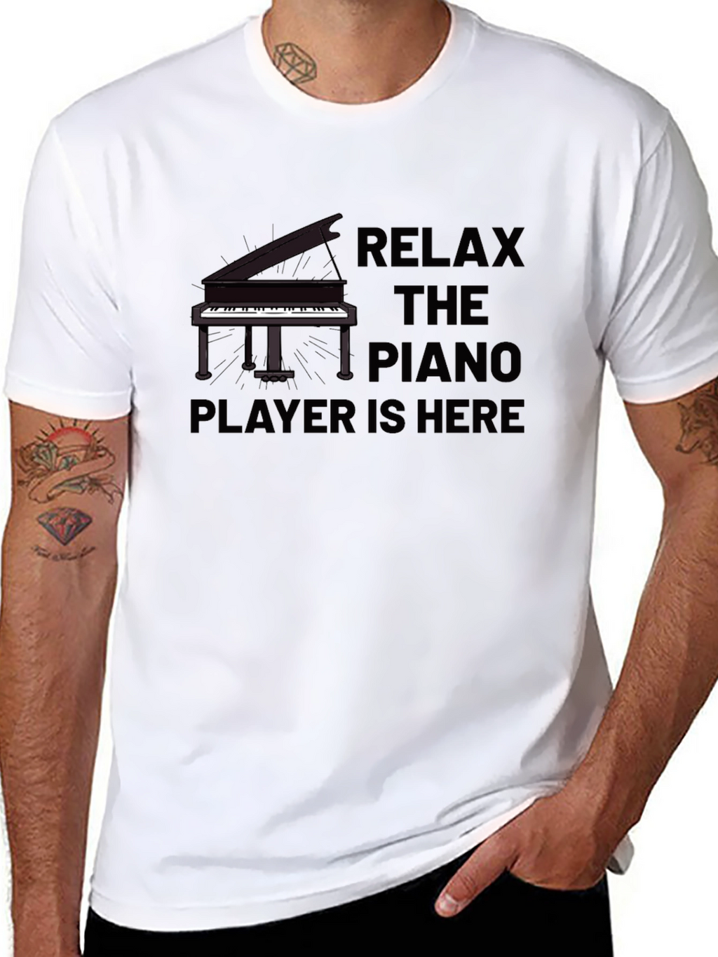 Relax Piano Player T-Shirt - Musician Tee
