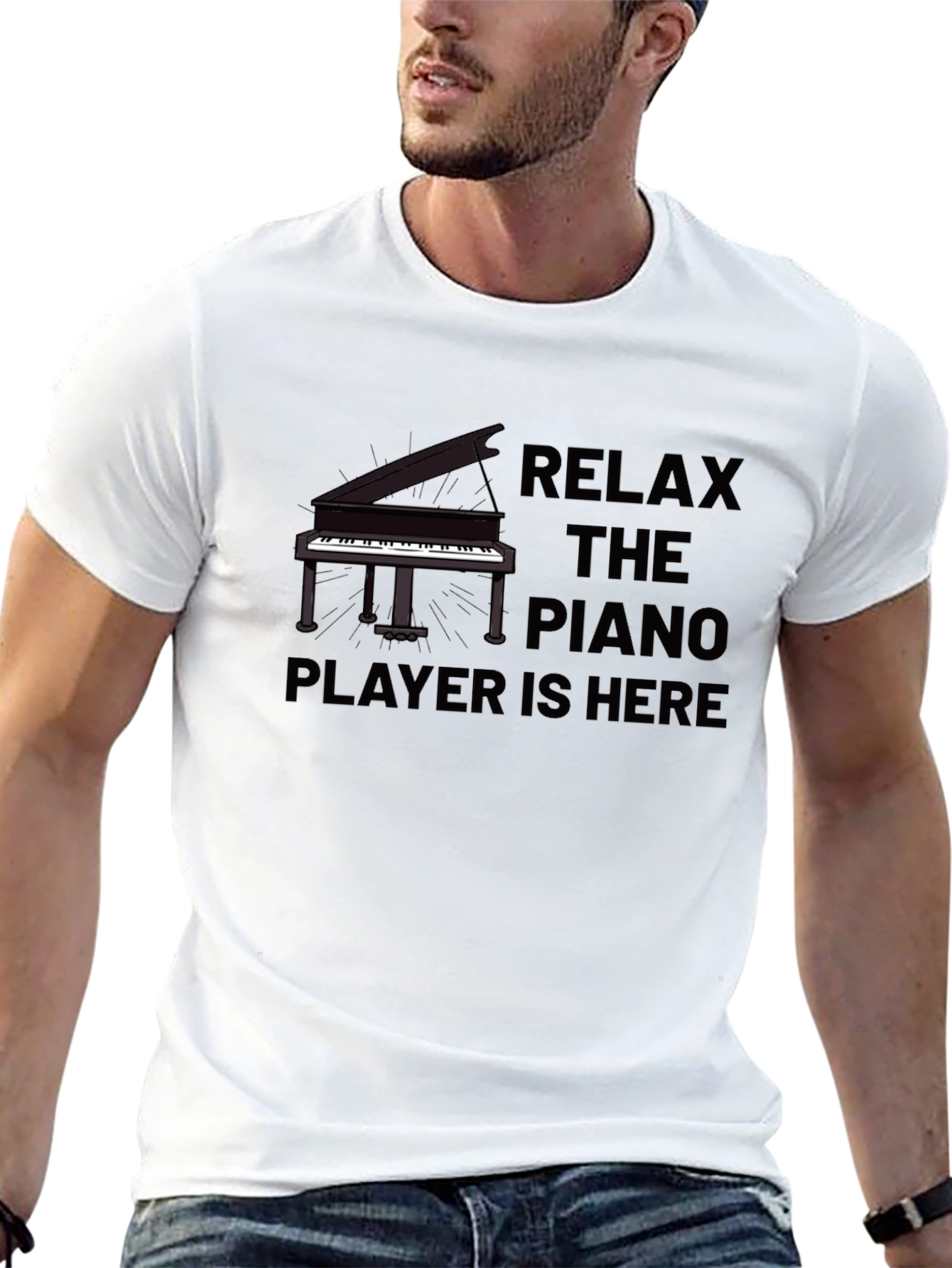 Relax Piano Player T-Shirt - Musician Tee
