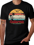 Retro California Sunset Graphic T-Shirt