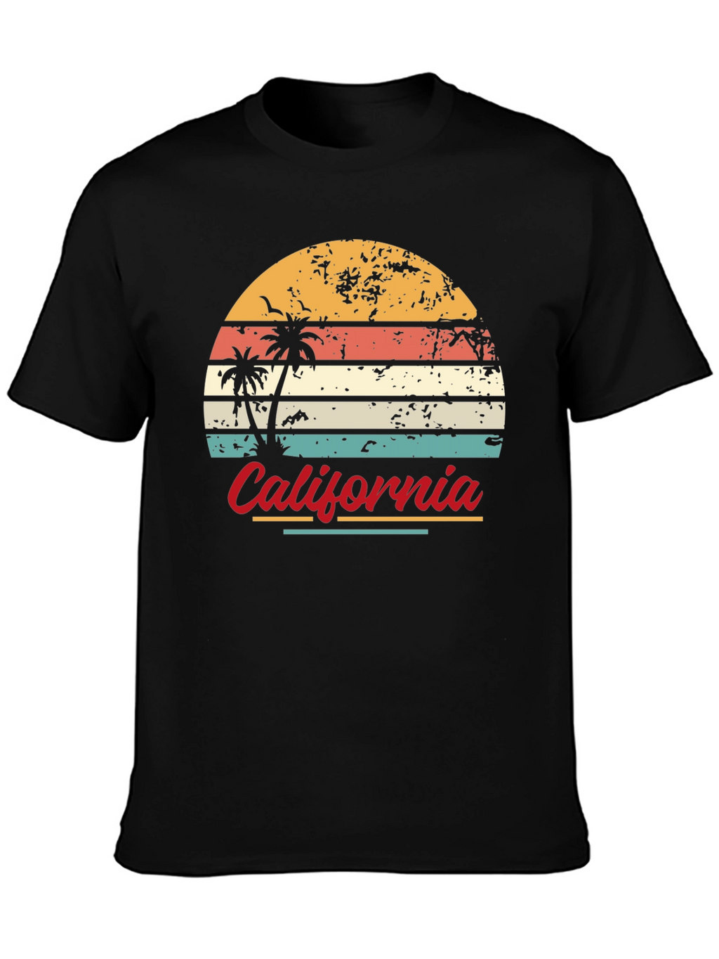 Retro California Sunset Graphic T-Shirt