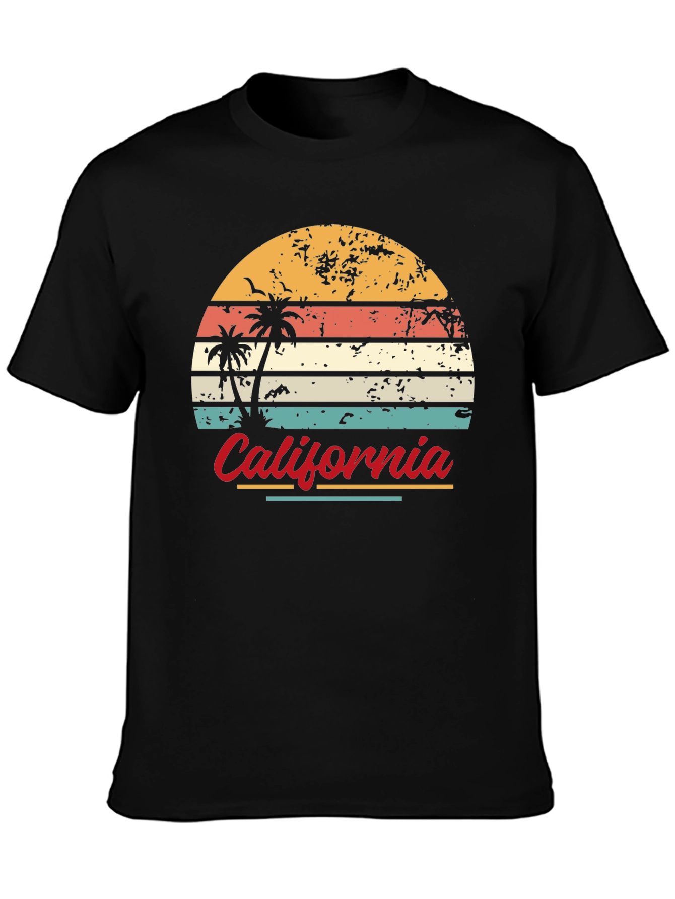 Retro California Sunset Graphic T-Shirt