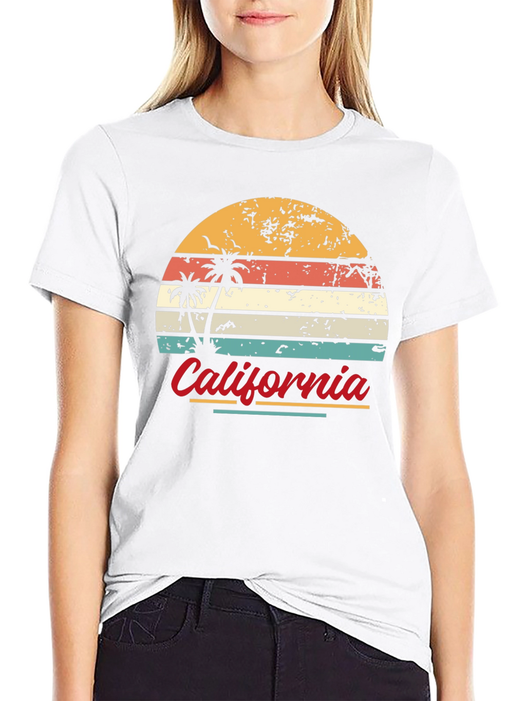 Retro California Sunset Graphic T-Shirt