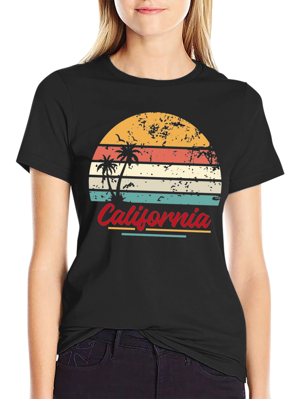 Retro California Sunset Graphic T-Shirt