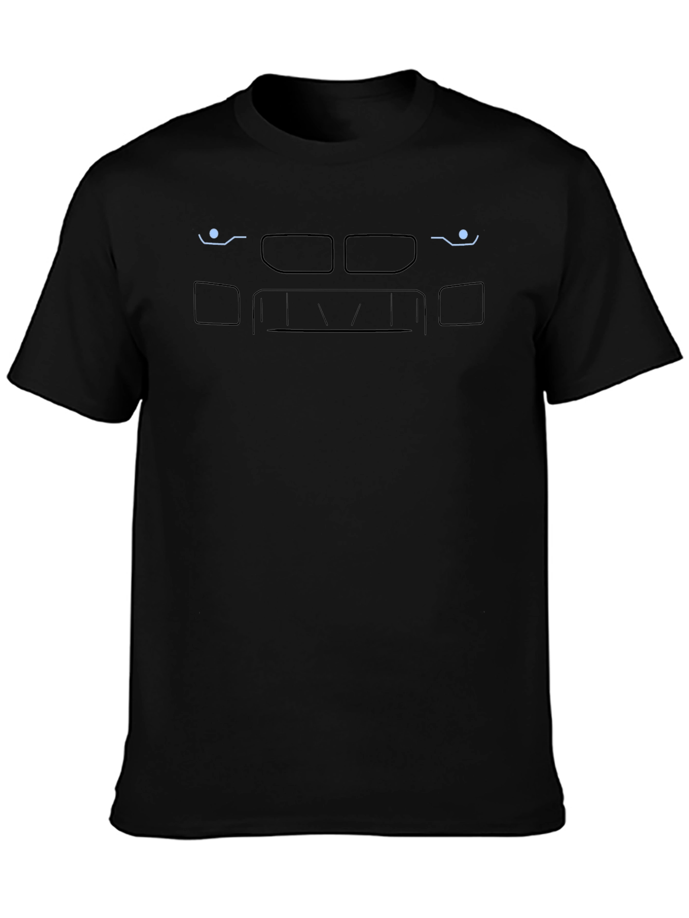 E46 BMW Front Graphic Black T-Shirt