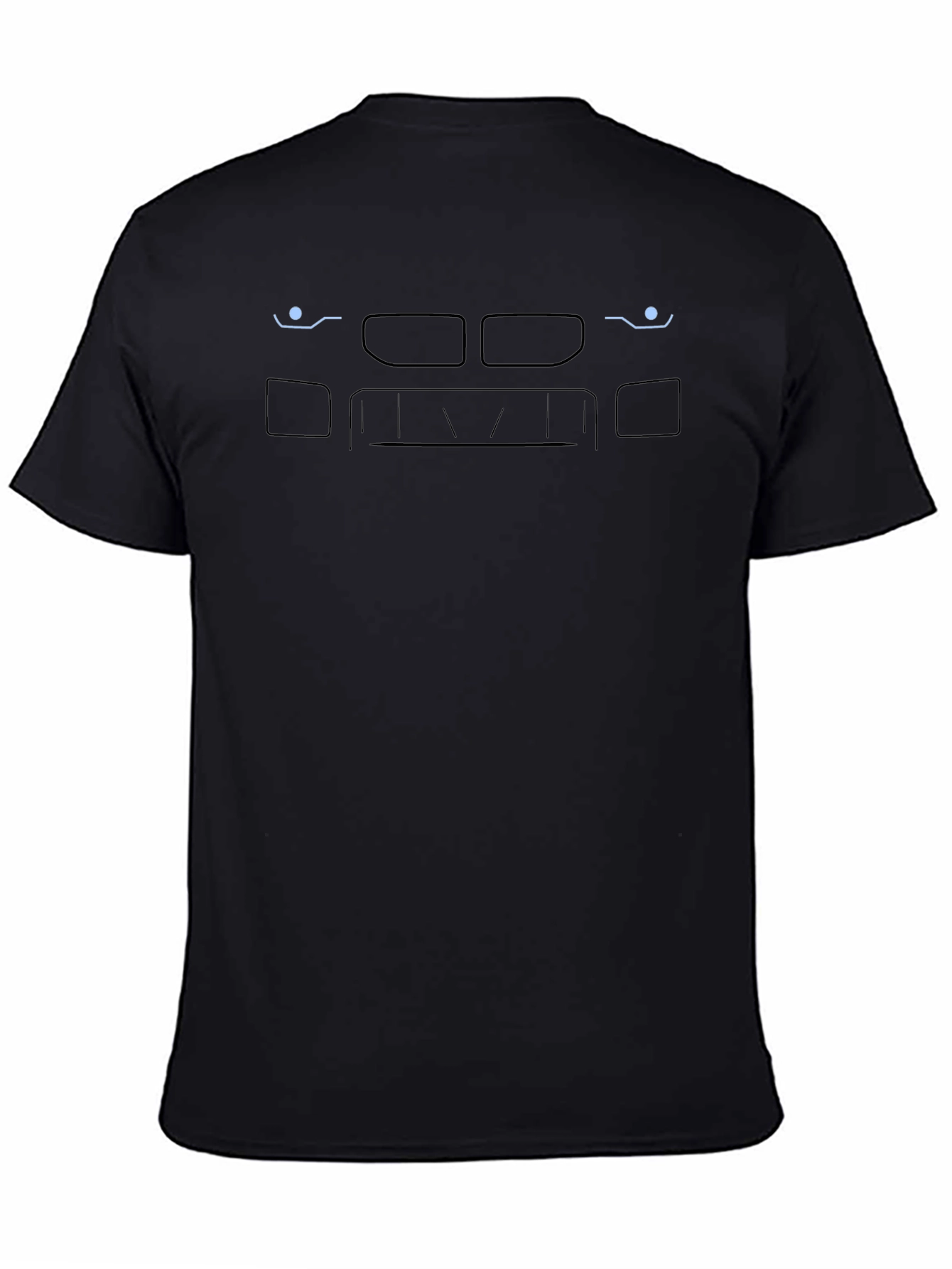 E46 BMW Front Graphic Black T-Shirt