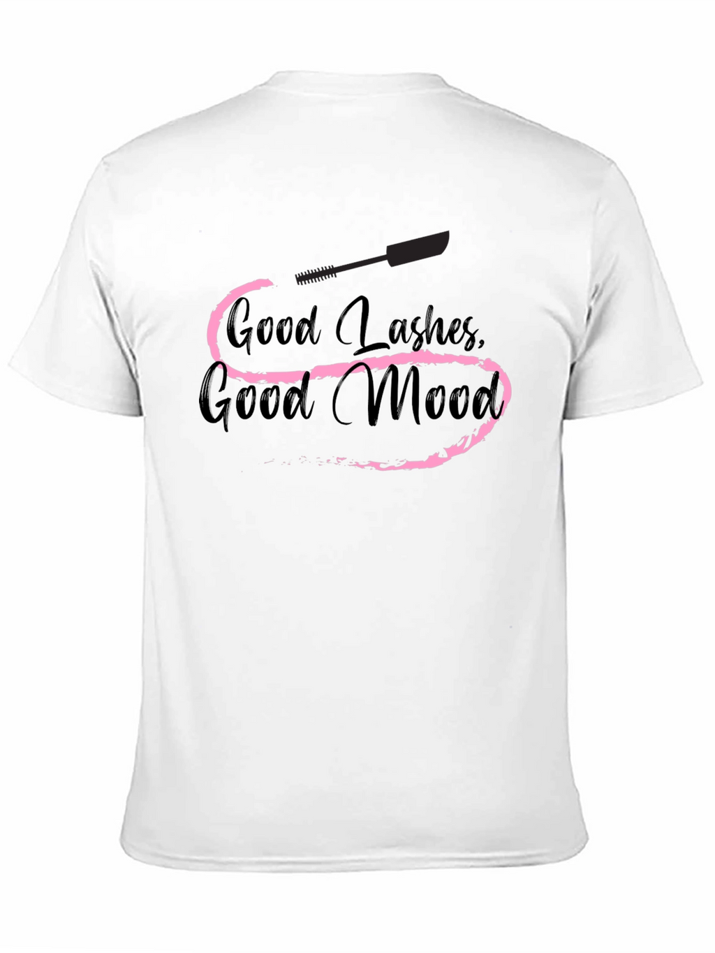 Good Lashes Good Mood Black Graphic Tee