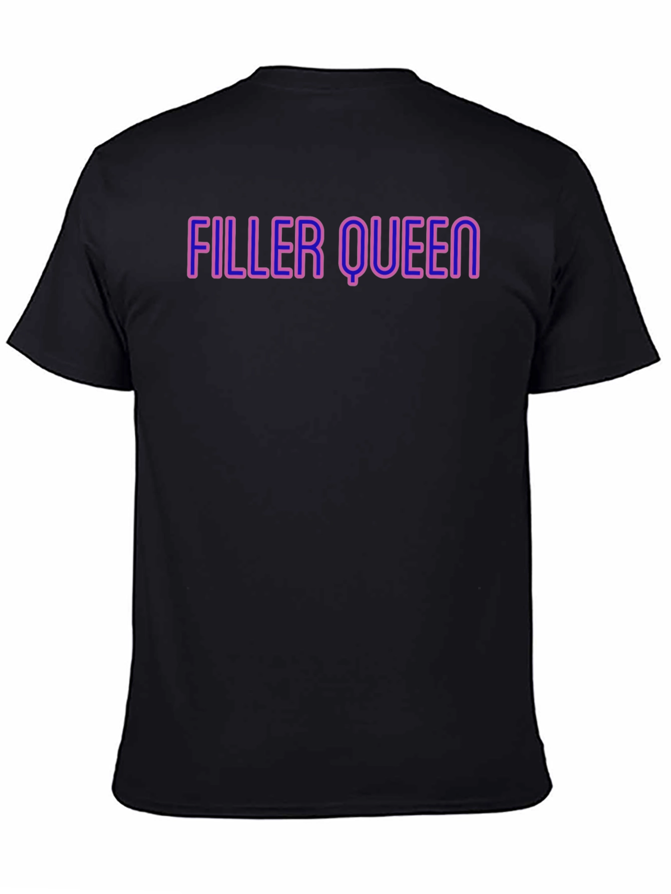 Filler Queen Graphic Tee - Black Crew Neck T-Shirt