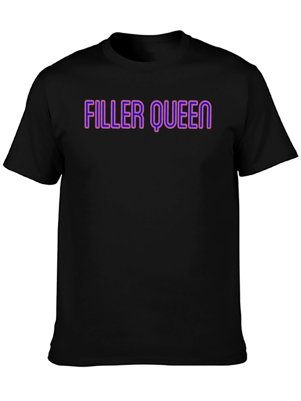 Filler Queen Graphic Tee - Black Crew Neck T-Shirt