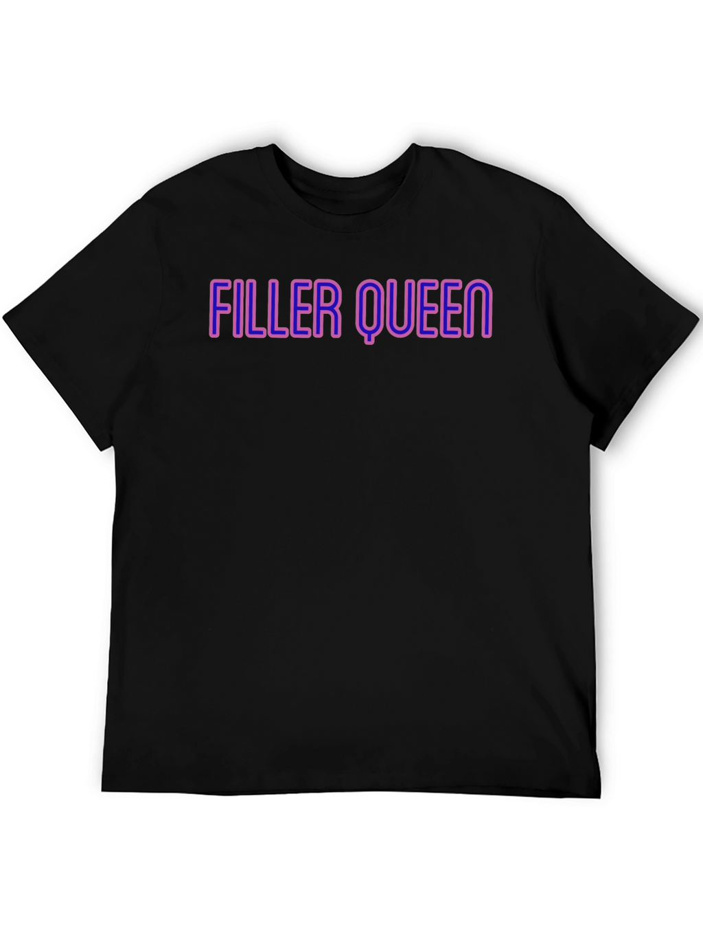 Filler Queen Graphic Tee - Black Crew Neck T-Shirt