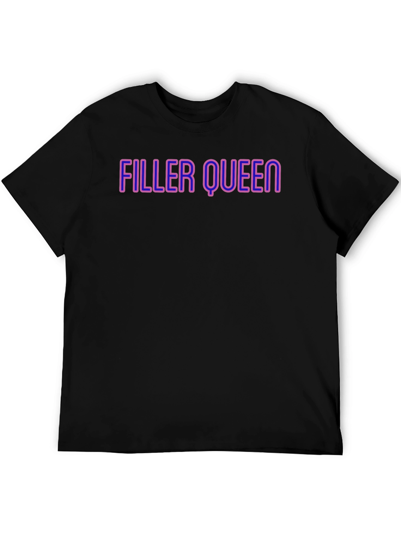Filler Queen Graphic Tee - Black Crew Neck T-Shirt