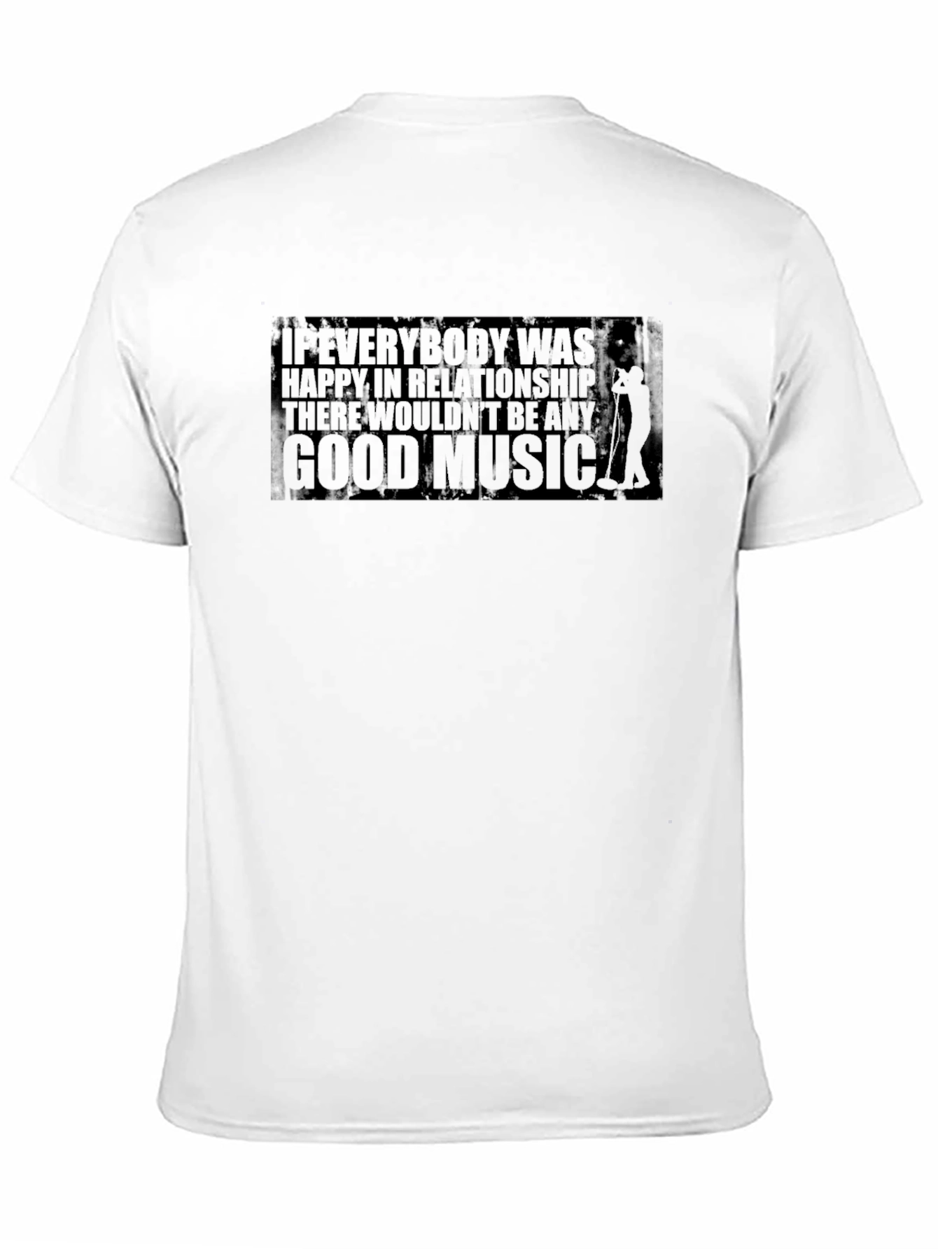 Mens Black Graphic T-Shirt - Music & Relationships