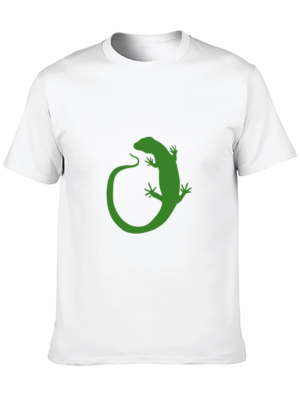 Green Lizard Graphic Black T-Shirt
