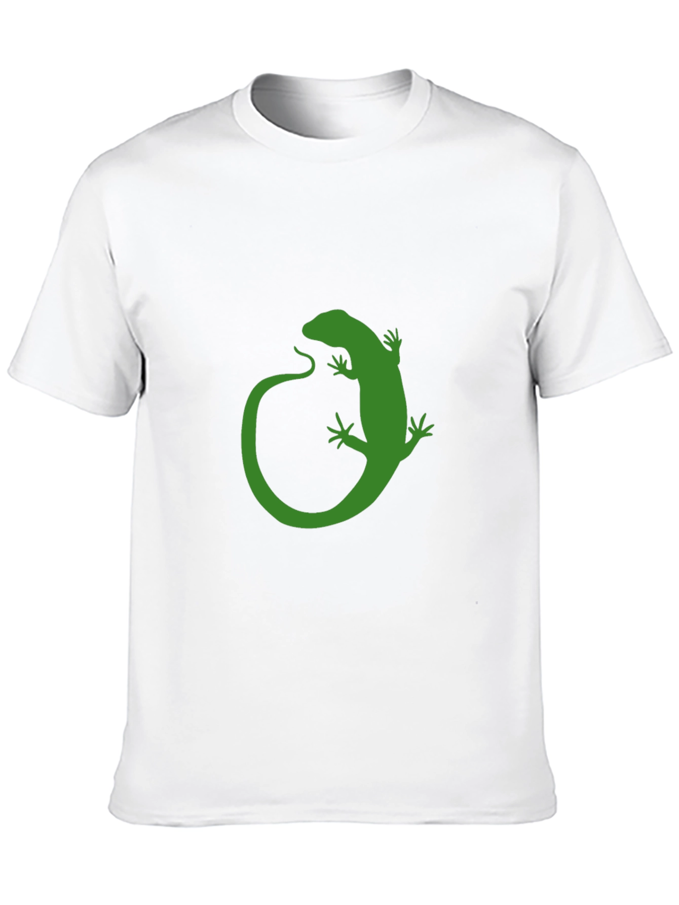 Green Lizard Graphic Black T-Shirt