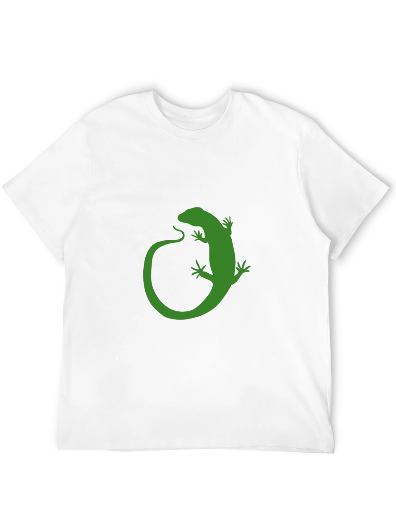 Green Lizard Graphic Black T-Shirt