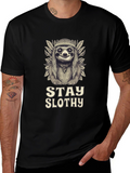 Stay Slothy Graphic Tee - Hippie Sloth