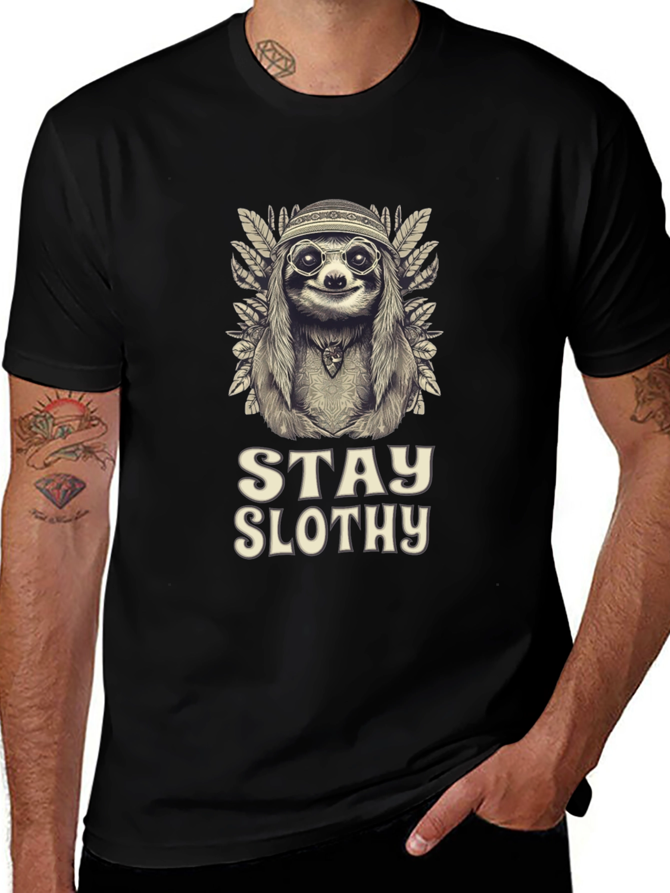 Stay Slothy Graphic Tee - Hippie Sloth
